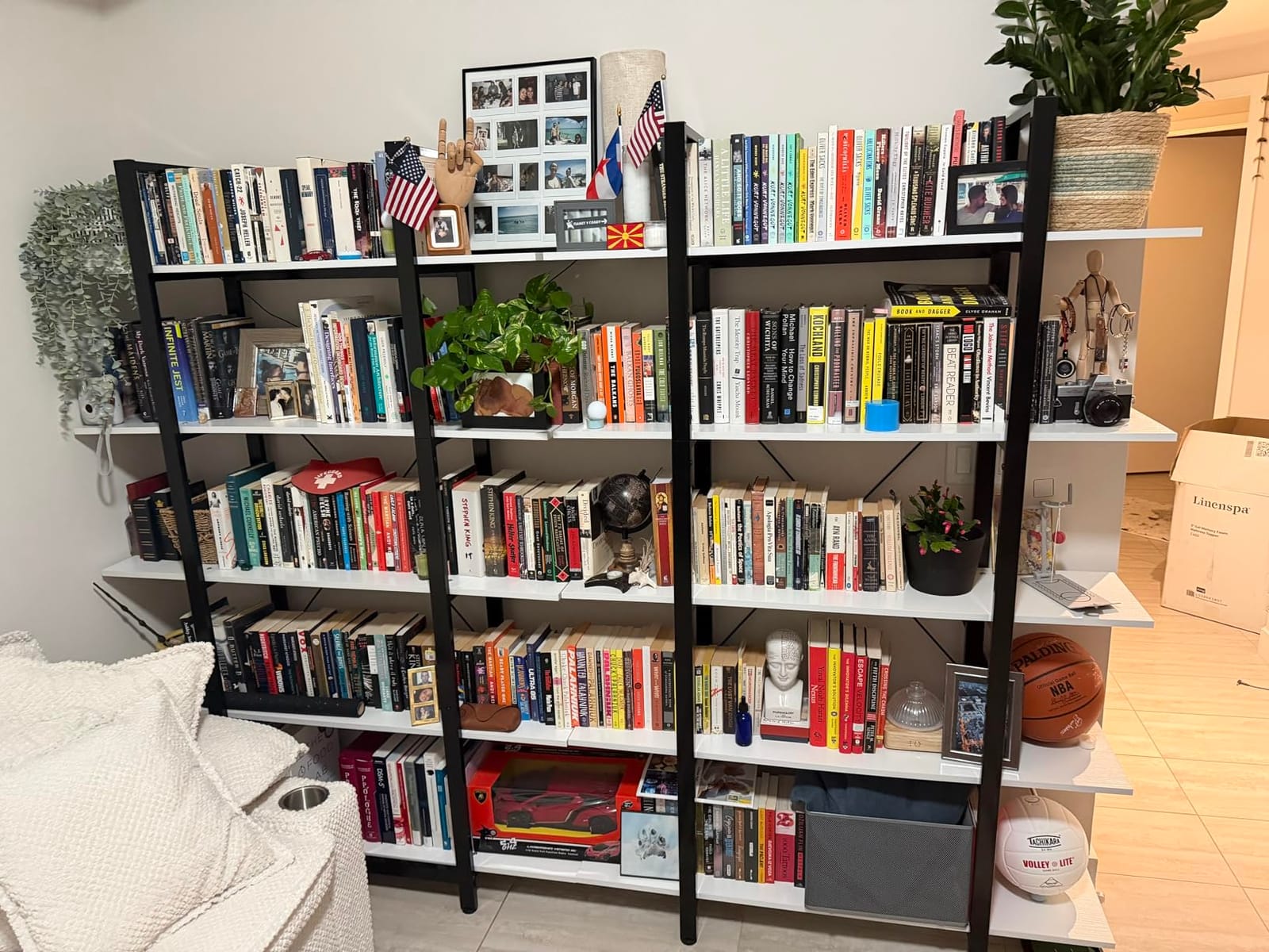 Tribesigns 5-Tier Bookshelf, Vintage Industrial Style Bookcase 72 H x 12 W x 47L Inches customer photo 2