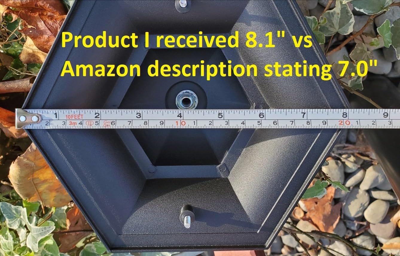 WISBEAM Outdoor Post Light, Pole Lantern, E26 Base 60W Max, Aluminum Housing Plus Glass, Wet Location Rated, ETL Qualified, Bulbs not Included, Black customer photo 2