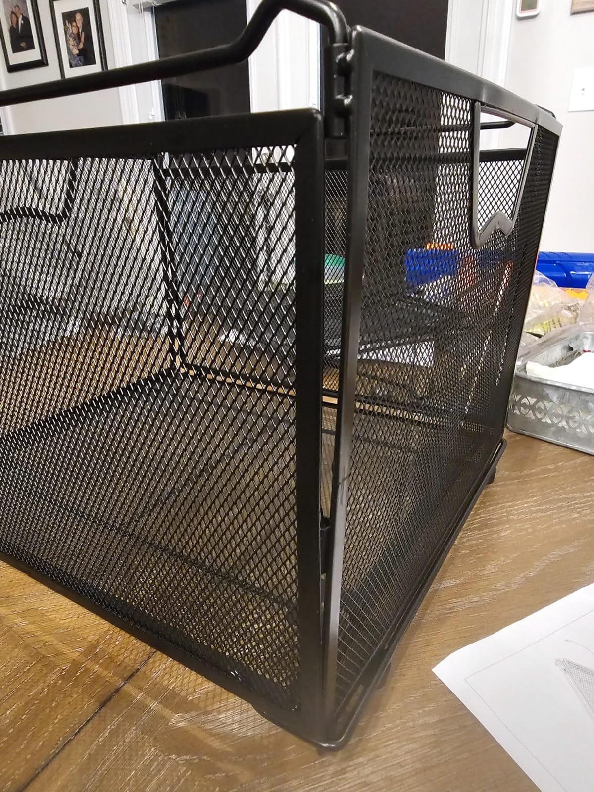 Simple Houseware Stackable Mesh Hanging Rolling File Cart, Black customer photo 1