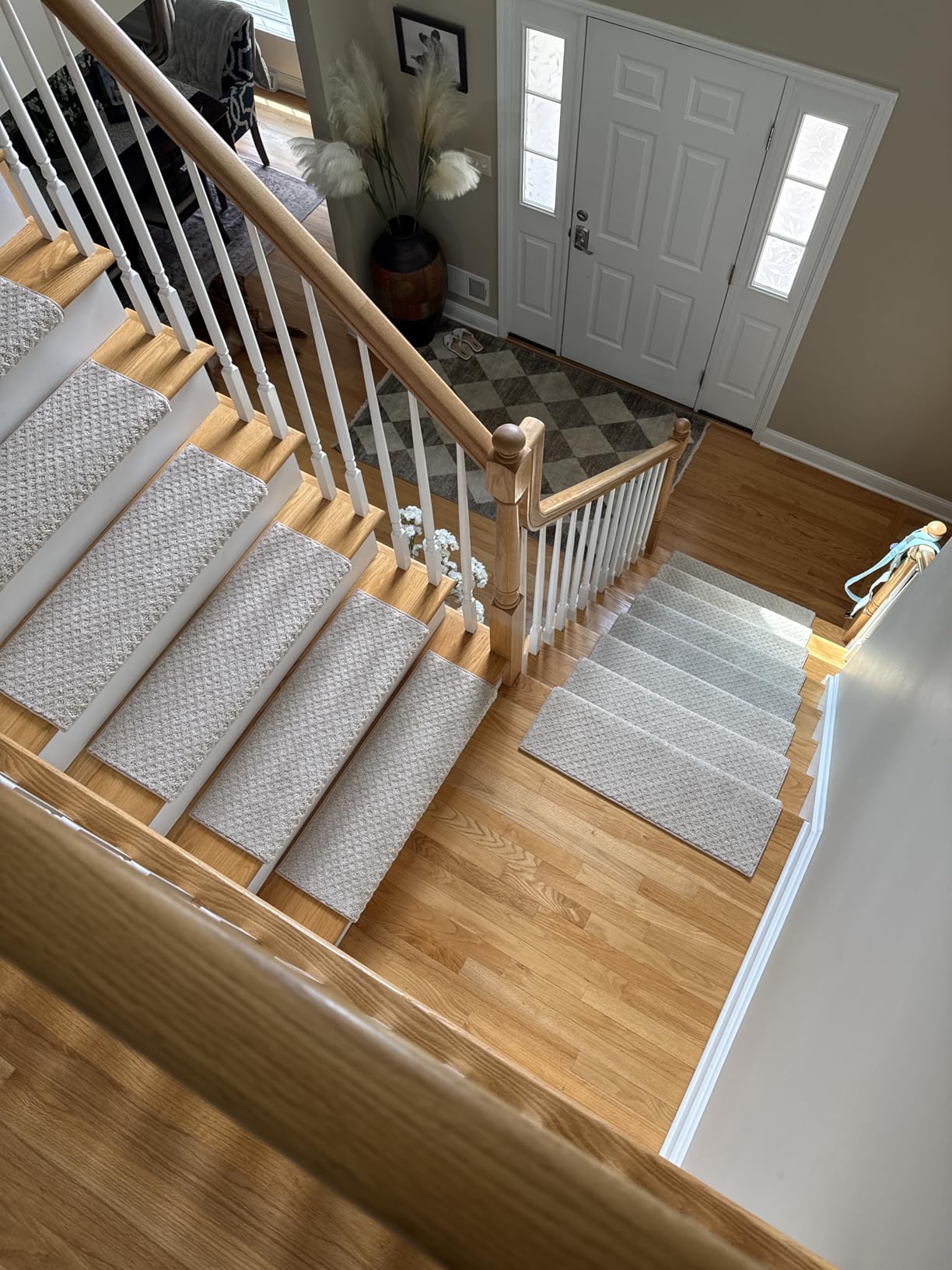 Oak Valley Designs™ Rounded Bullnose Carpet Stair Treads - Anti Slip Indoor Stair Mats for Wooden Stairs, Style: Bayside Charm, Crystal Canyon 31