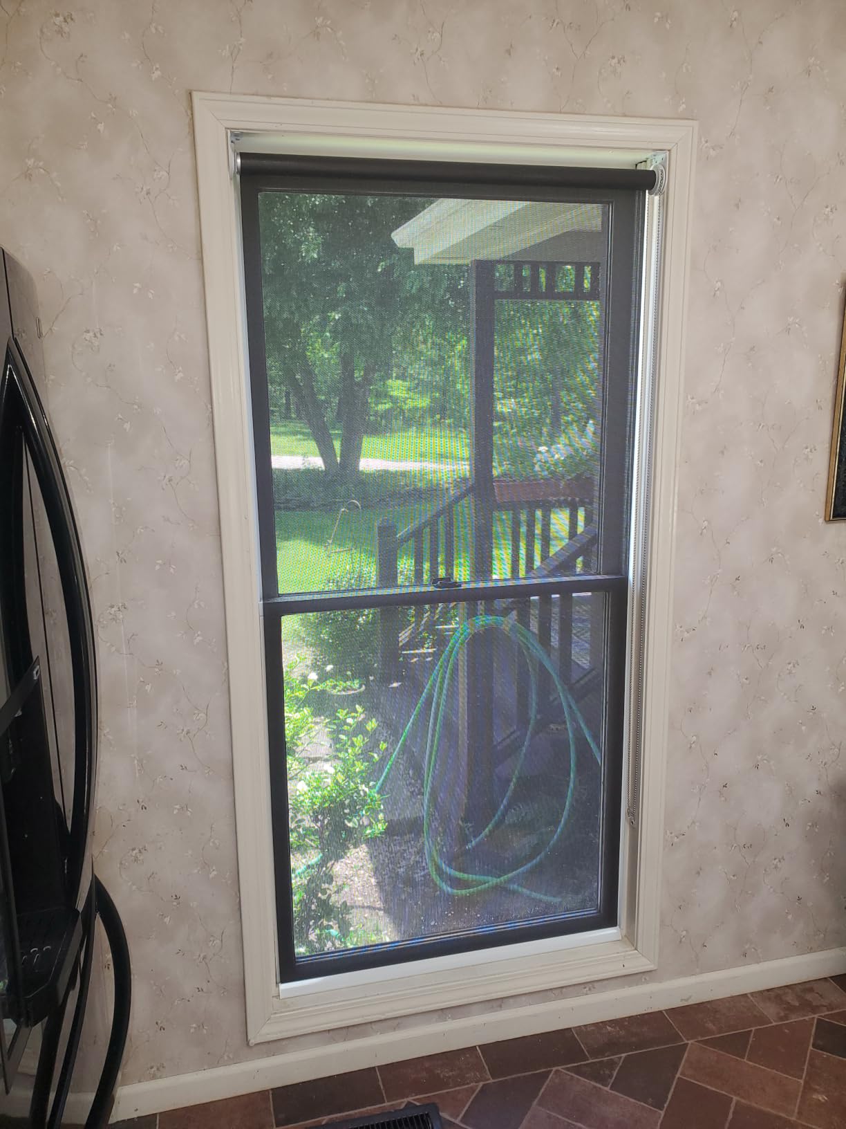 LETAU Solar Cordless Window Shades Blinds, Upgrade Light Filtering UV Protection, Flame Retardant, Water Proof, White, Window Roller Shades customer photo 1