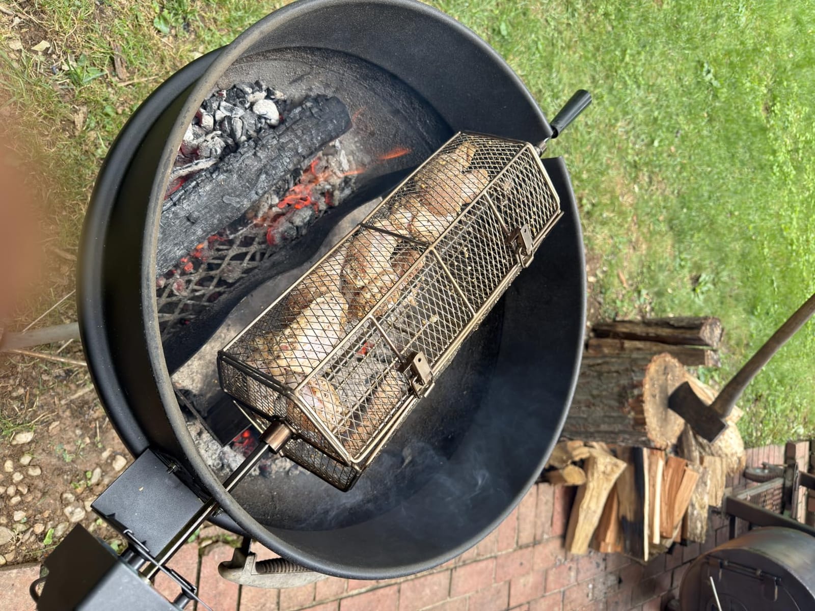 Skyflame Stainless Steel Round Tumble Rotisserie Grill Basket customer photo 1