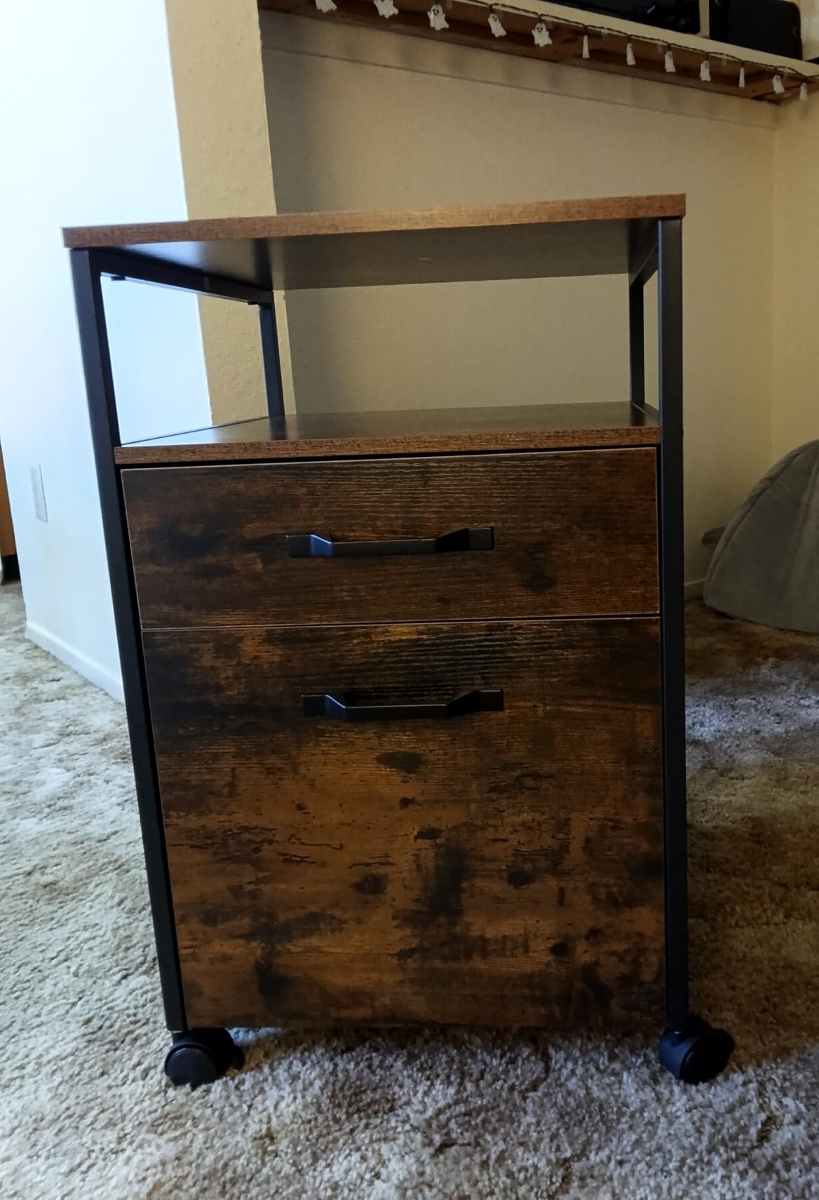 VASAGLE 2 Drawer File Cabinet, Rolling Printer Stand customer photo 1