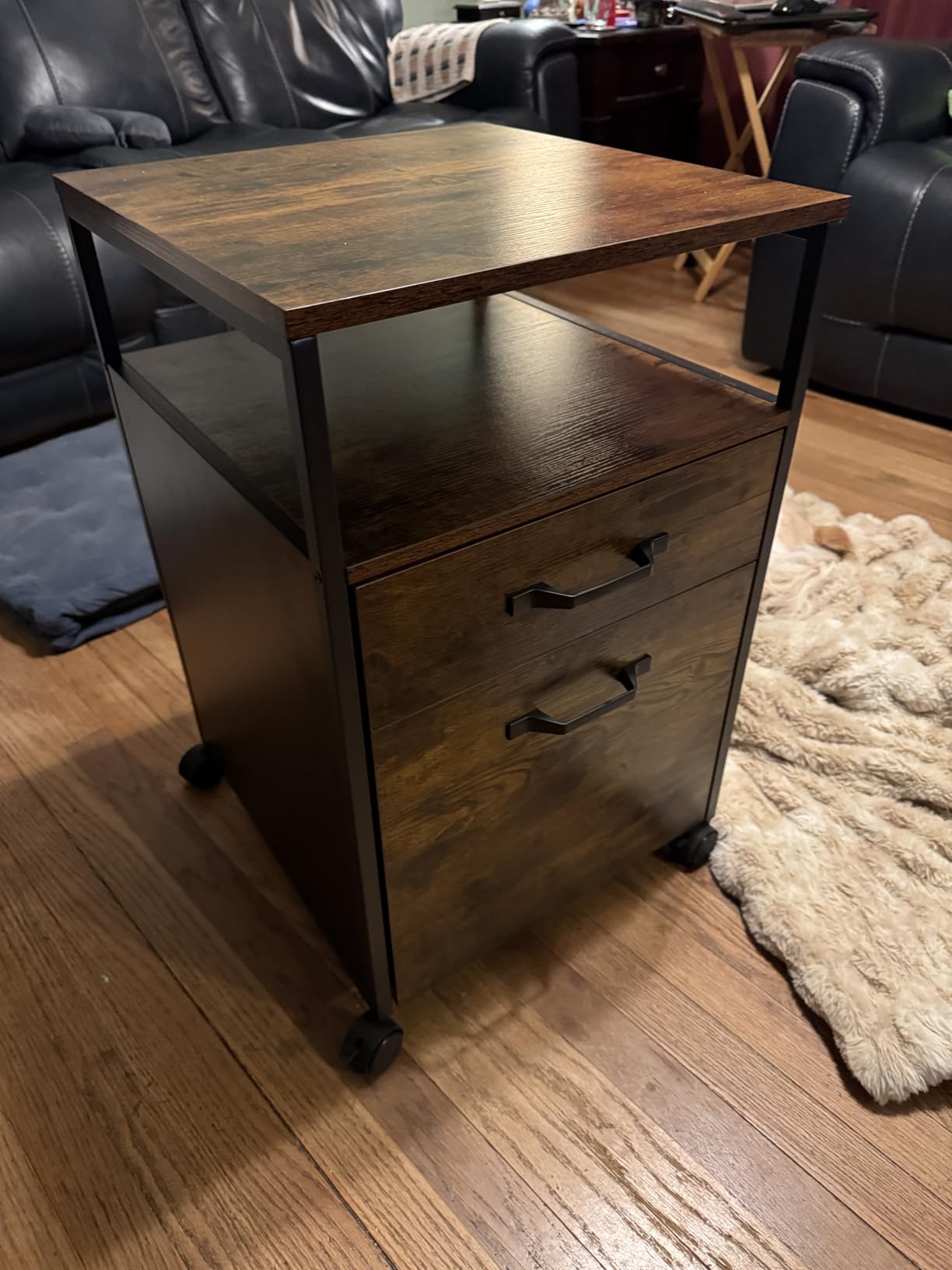 VASAGLE 2 Drawer File Cabinet, Rolling Printer Stand customer photo 2