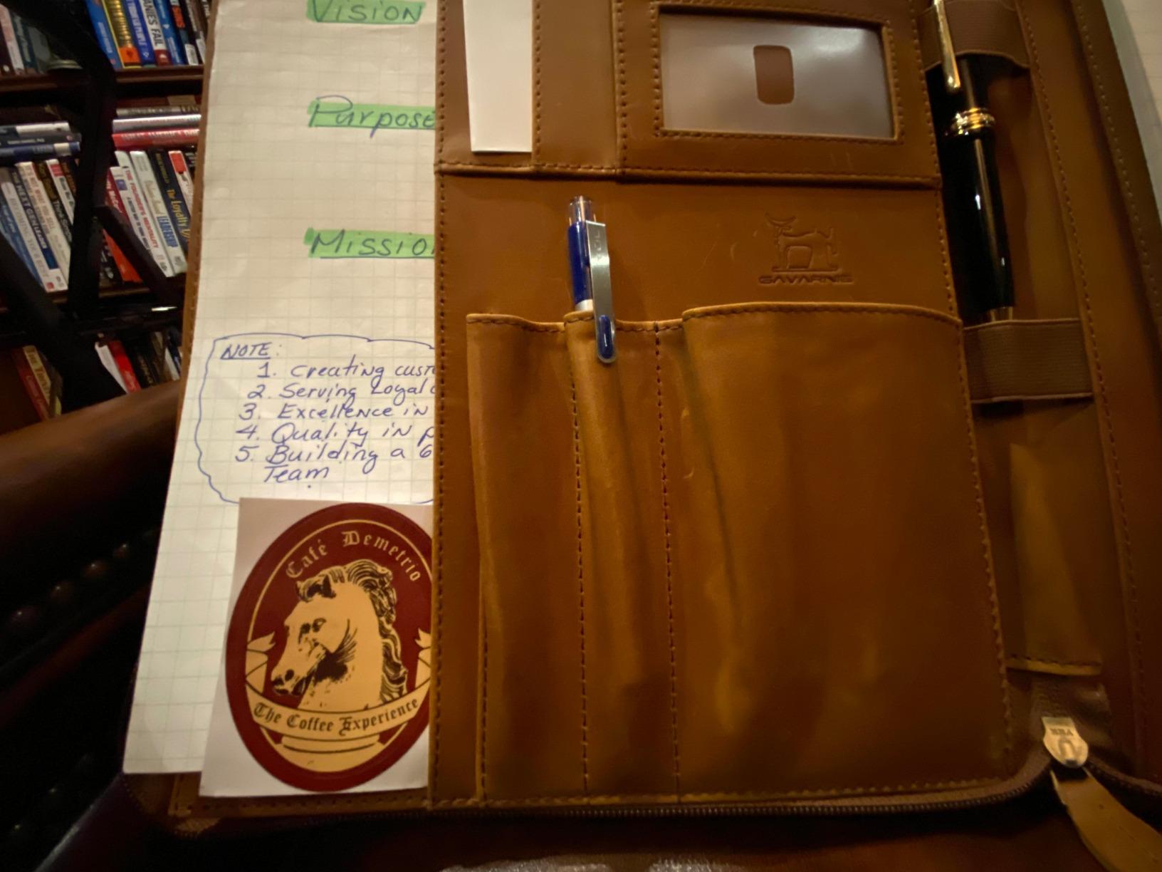 Genuine Leather Padfolio Portfolio Organizer for Men & Women customer photo 2