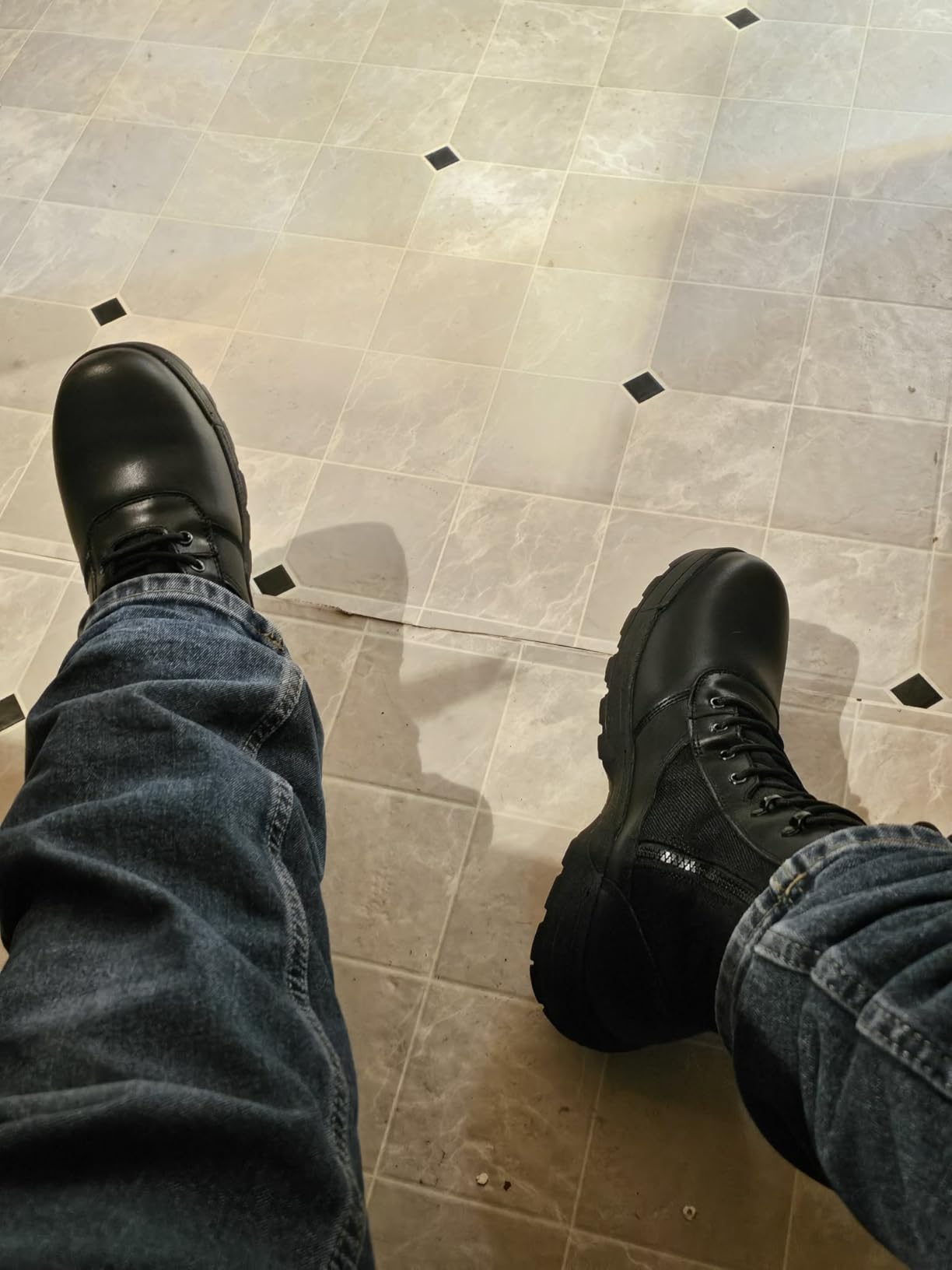 RIELD Men's Military Tactical Work Boots Side Zipper Jungle Army Combat Boots customer photo 1