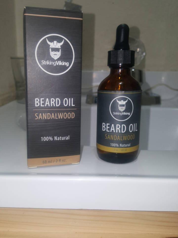 Striking Viking Vanilla Beard Oil for Men - Naturally Derived Conditioner with Argan & Jojoba Oils for Softening, Moisturizing and Growth (2 Oz) customer photo 1