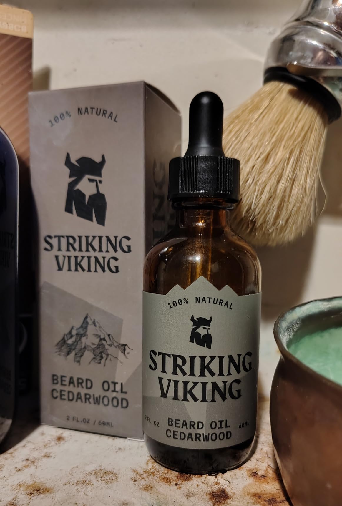 Striking Viking Vanilla Beard Oil for Men - Naturally Derived Conditioner with Argan & Jojoba Oils for Softening, Moisturizing and Growth (2 Oz) customer photo 2