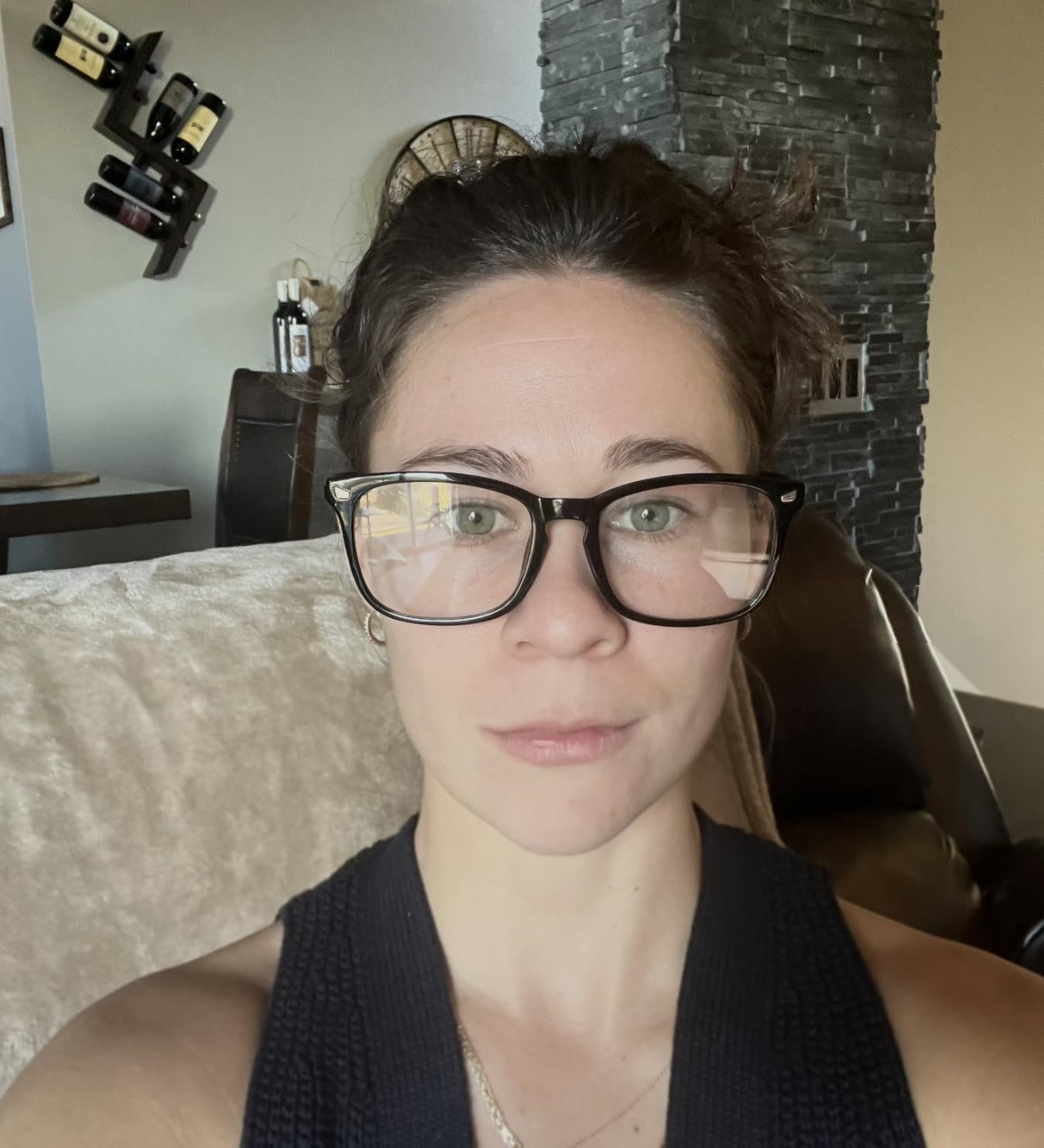 MEETSUN Blue Light Blocking Glasses, Anti Eye Strain Headache (Sleep Better),Computer Reading Glasses UV400 Transparent Lens (Black+Leopard+Tortoise, 53) customer photo 1
