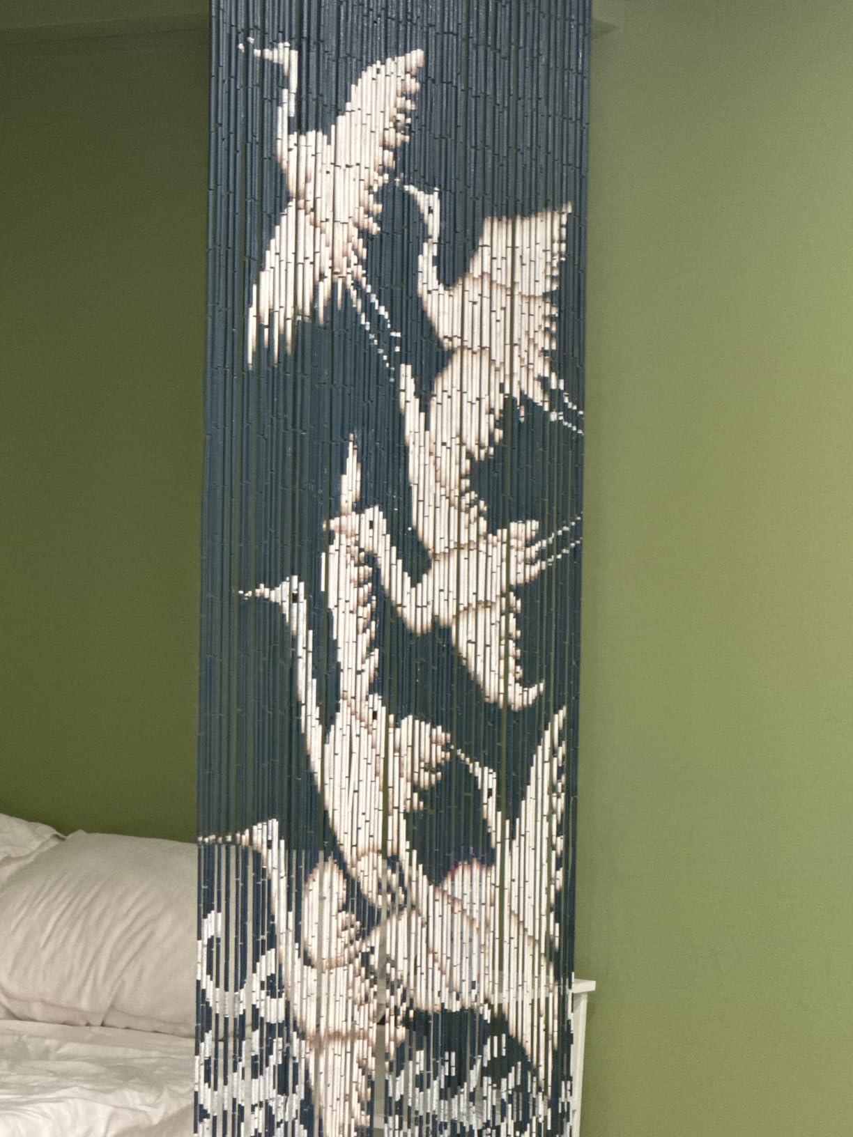 Minimalist Natural Wooden Beaded Curtain - Durable Wood Beads for Doorways & Home Decor - Ideal for Enhancing a Simple Elegant Style (79'' L x 36'' W) customer photo 1