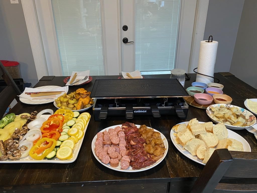 CUSIMAX Raclette Grill Electric Grill Table Portable 2in1 Korean BBQ Grill customer photo 2