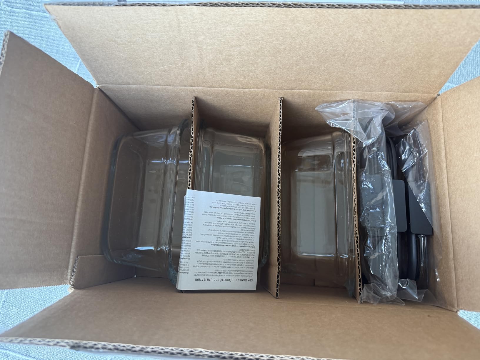Rubbermaid Brilliance Glass Food Storage Containers, Assorted Sizes, Set of 9, BPA-Free, Leak-Proof, Clear customer photo 2