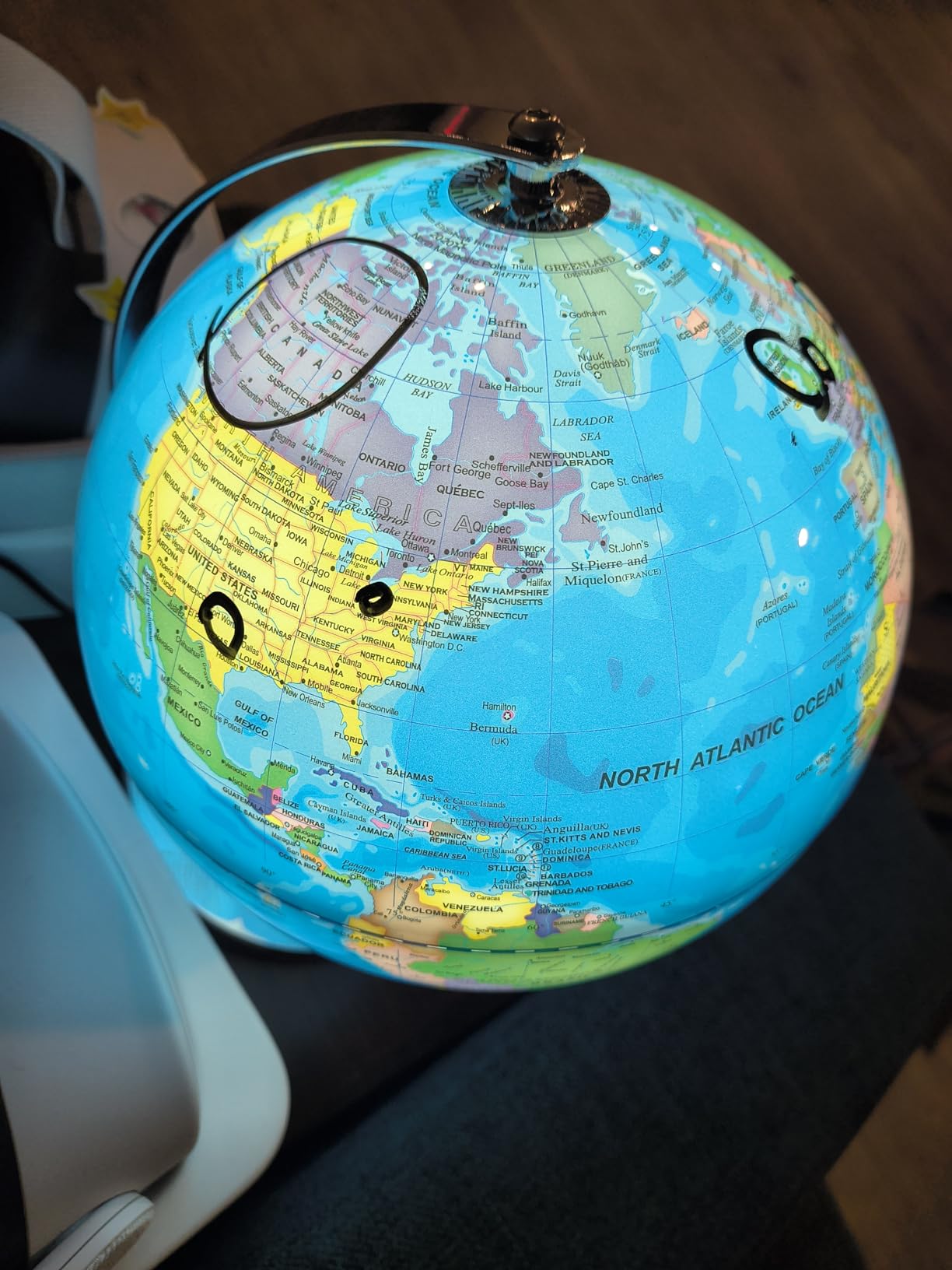 POOCCI 6 in1 Illuminated Large World Globe for Kids & Adults All Ages High Clear Map 12inch, Illuminates Educational Interactive STEM Toy, Light Up Kids Globe Lamp,Gifts For Boys And Girls customer photo 2