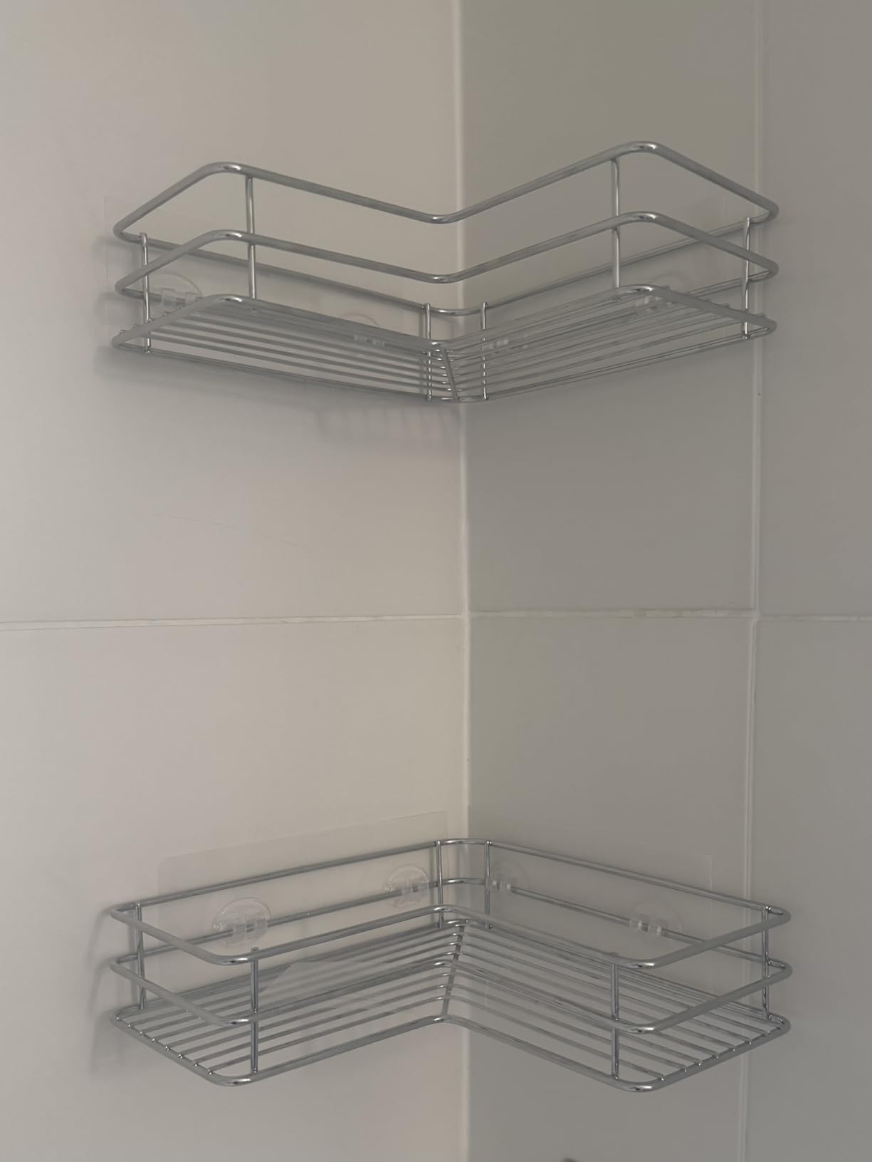 Nieifi Corner Shower Shelves, Adhesive Shower Caddy, Bathroom Organization customer photo 1