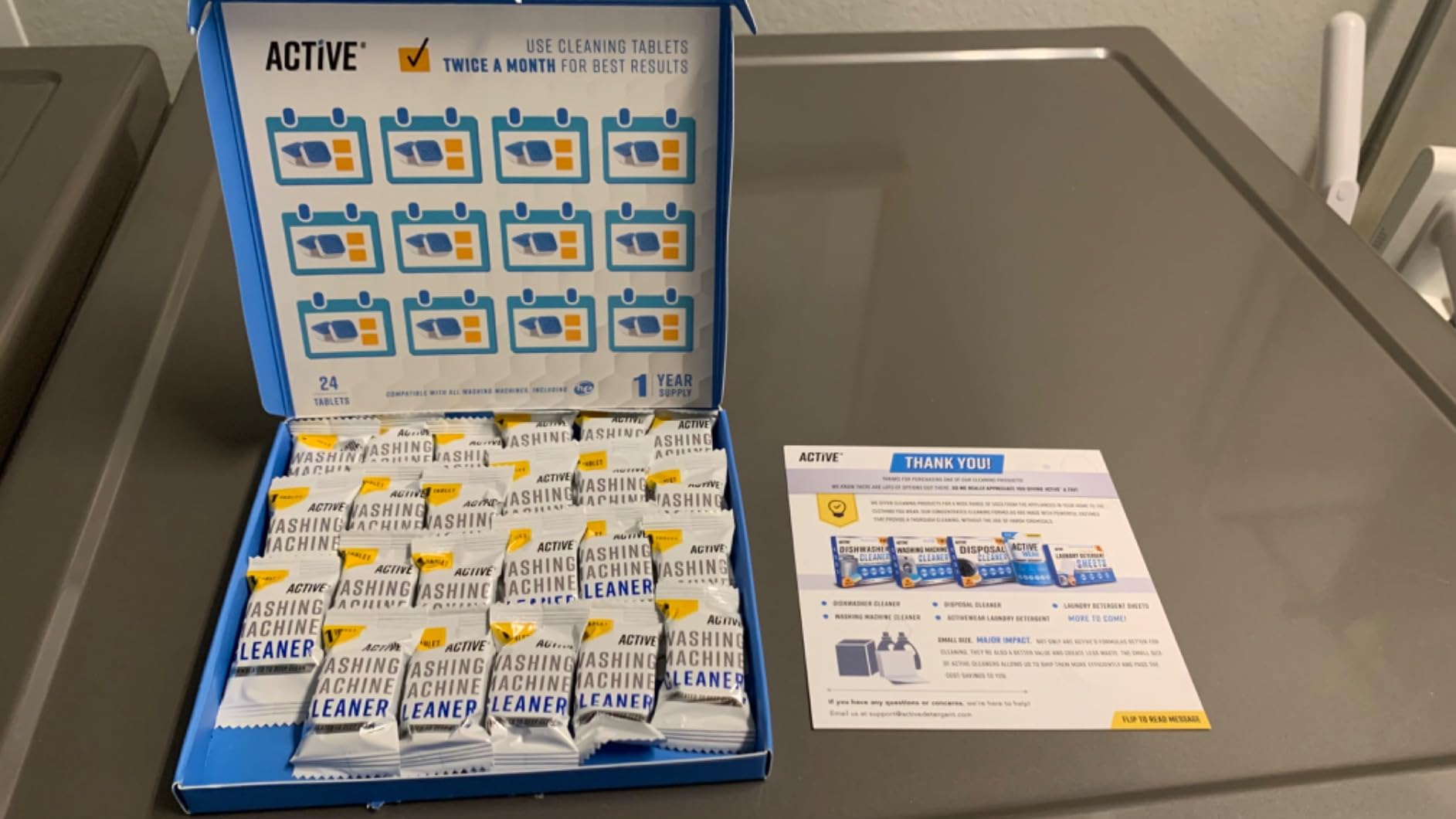 Washing Machine Cleaner Descaler 24 Pack - Deep Cleaning Tablets For HE Front Loader & Top Load Washer, Septic Safe Eco-Friendly Deodorizer, Clean Inside Drum and Laundry Tub Seal - 12 Month Supply customer photo 1