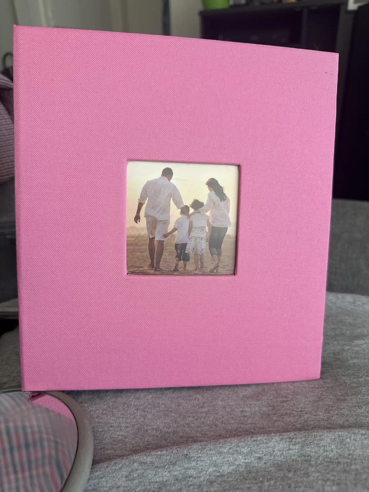potricher Photo Album 4x6 Pictures, 600 Pockets, Linen Cover, Gray customer photo 1