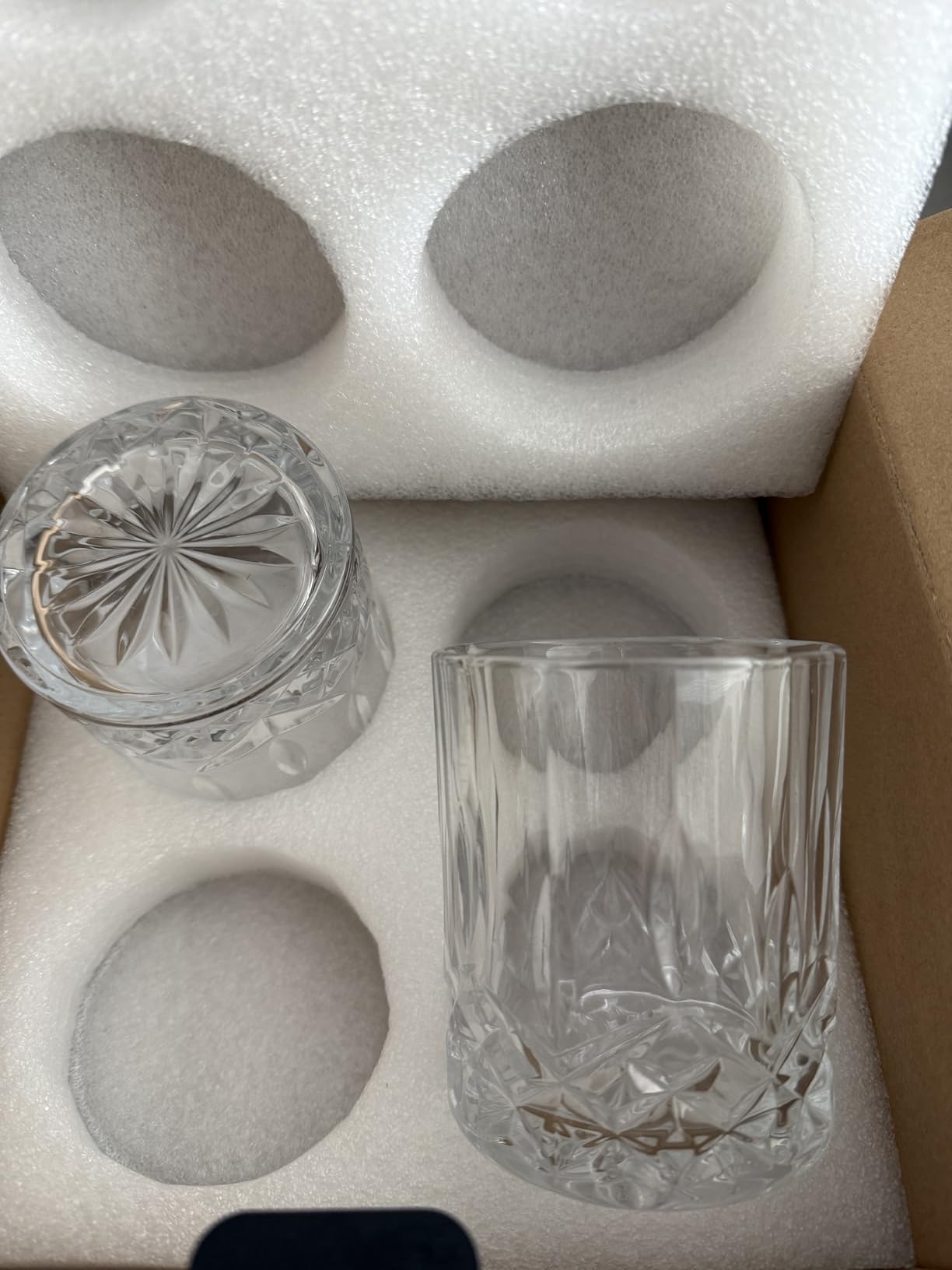 GLASKEY Whiskey Glasses Set of 4,Rock Glasses,11 oz Lead-Free Crystal Bourbon Glass,Old Fashioned Glass for Bourbon,Cognac,Irish Whisky,Personalised Whisky Glass Gift Set for Men,Dad,Brother customer photo 2