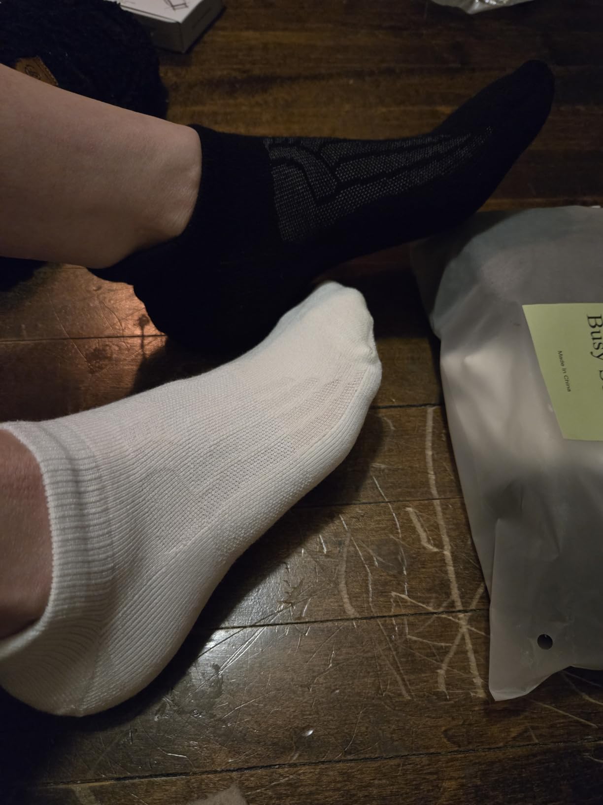 Busy Socks Merino Wool Compression Support Ankle Running Hiking Socks for Men Women, Soft Thick Cushion Tab Socks 3/6 Pairs customer photo 1