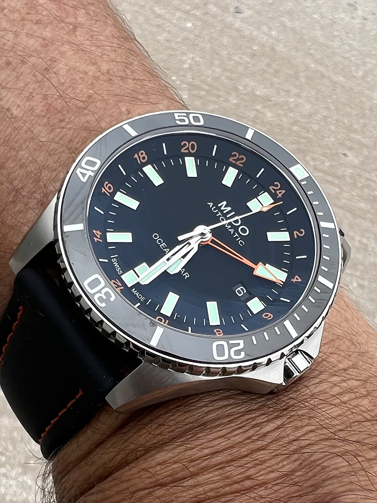 MIDO Ocean Star GMT - Swiss Automatic Watch for Men - 44mm Stainless Steel Case with Rotating Bezel customer photo 1