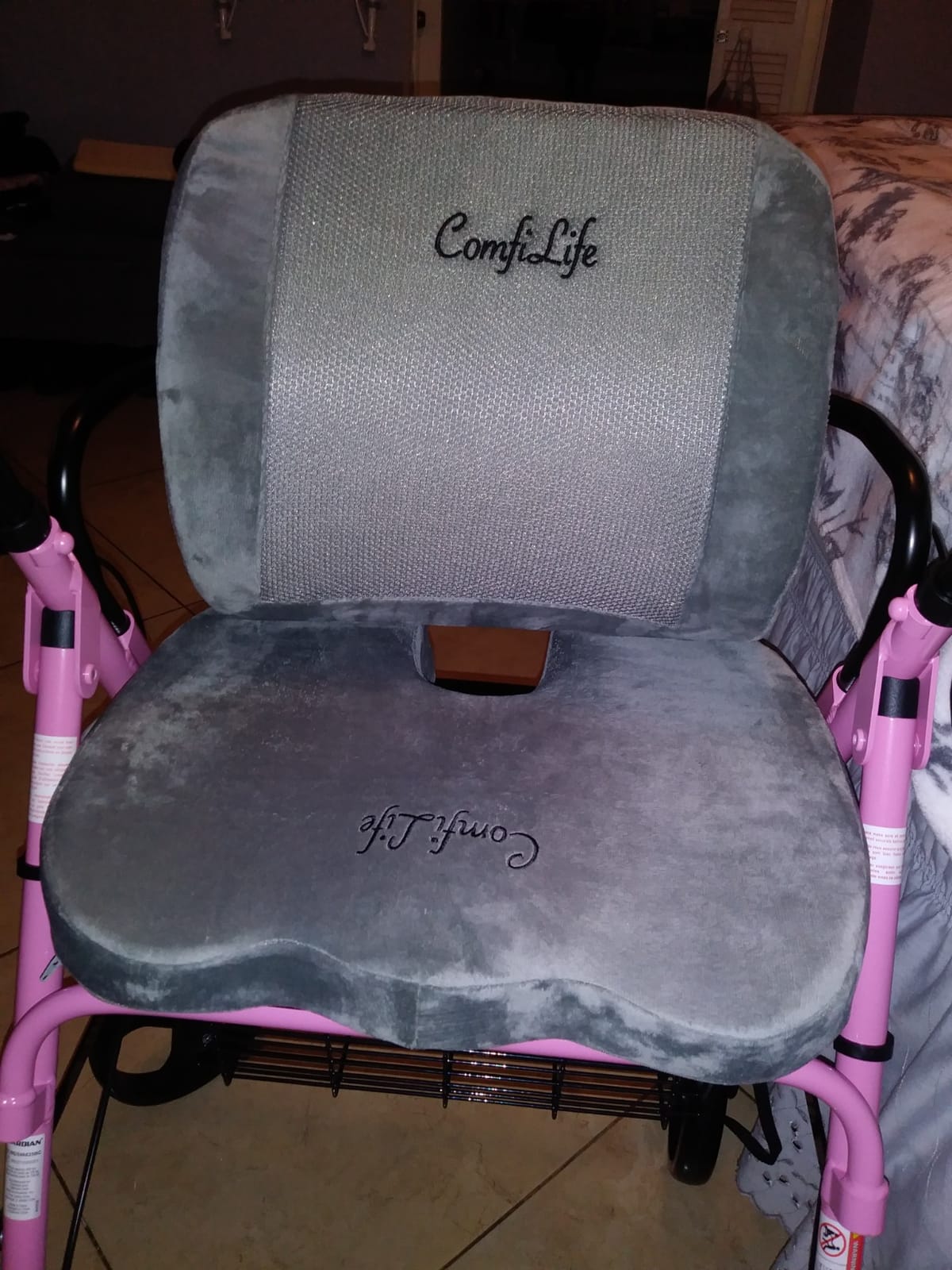 ComfiLife Lumbar Support Back Pillow Office Chair and Car Seat Cushion - Memory Foam with Adjustable Strap and Breathable 3D Mesh (Black) customer photo 1