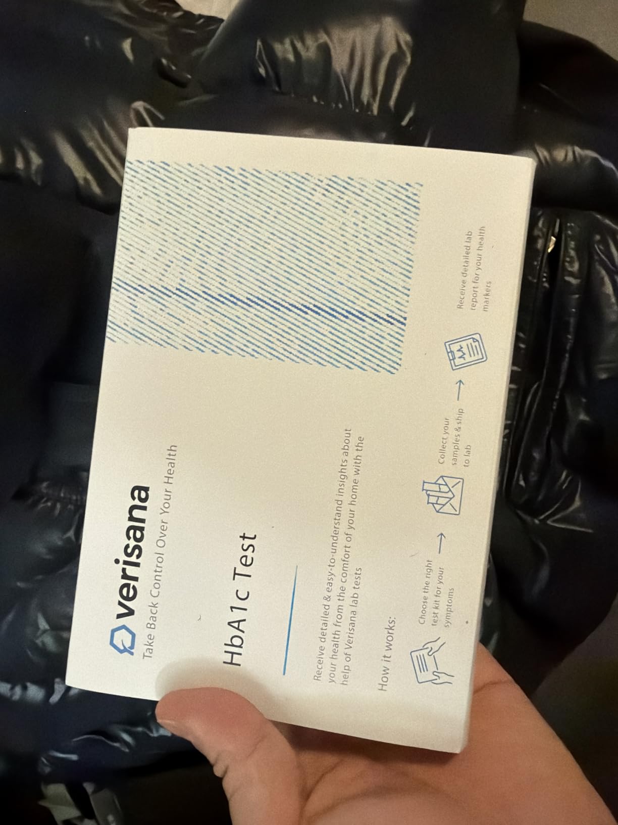 HbA1c Test – at Home Kit – Measure Your A1c Blood Sugar Levels – Blood Analysis by CLIA-Certified Lab – Verisana customer photo 2