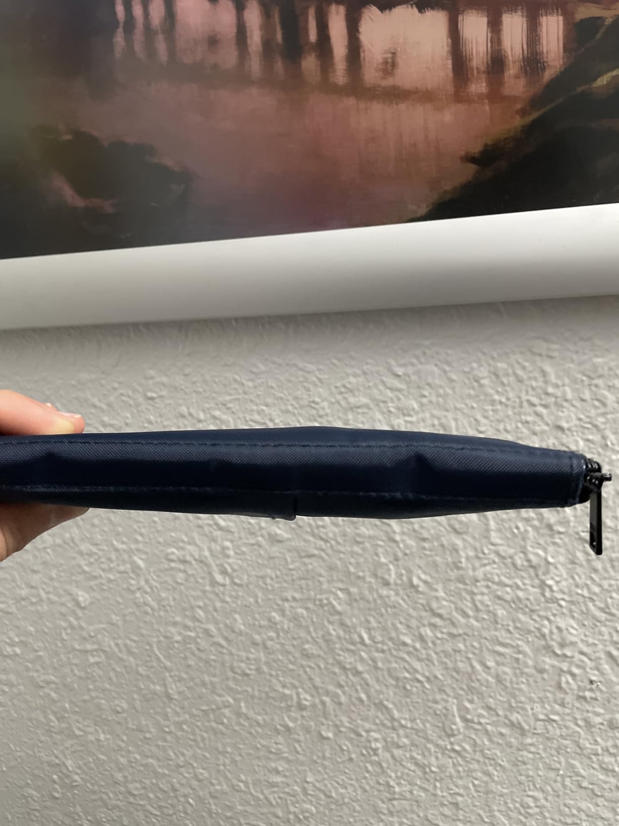 LIHIT LAB Slim Pen/Pencil Pouch, 0.7 × 3.9 × 8.5 Inches, Black (A7652-24) customer photo 2