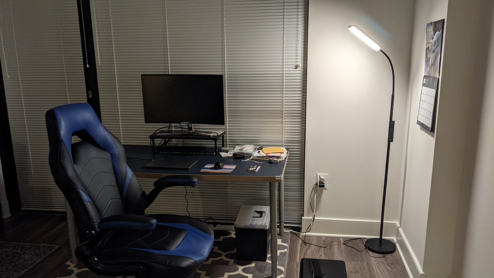 Dimunt LED Floor Lamp, Stepless Adjustable 3000K-6000K Colors, Black customer photo 1