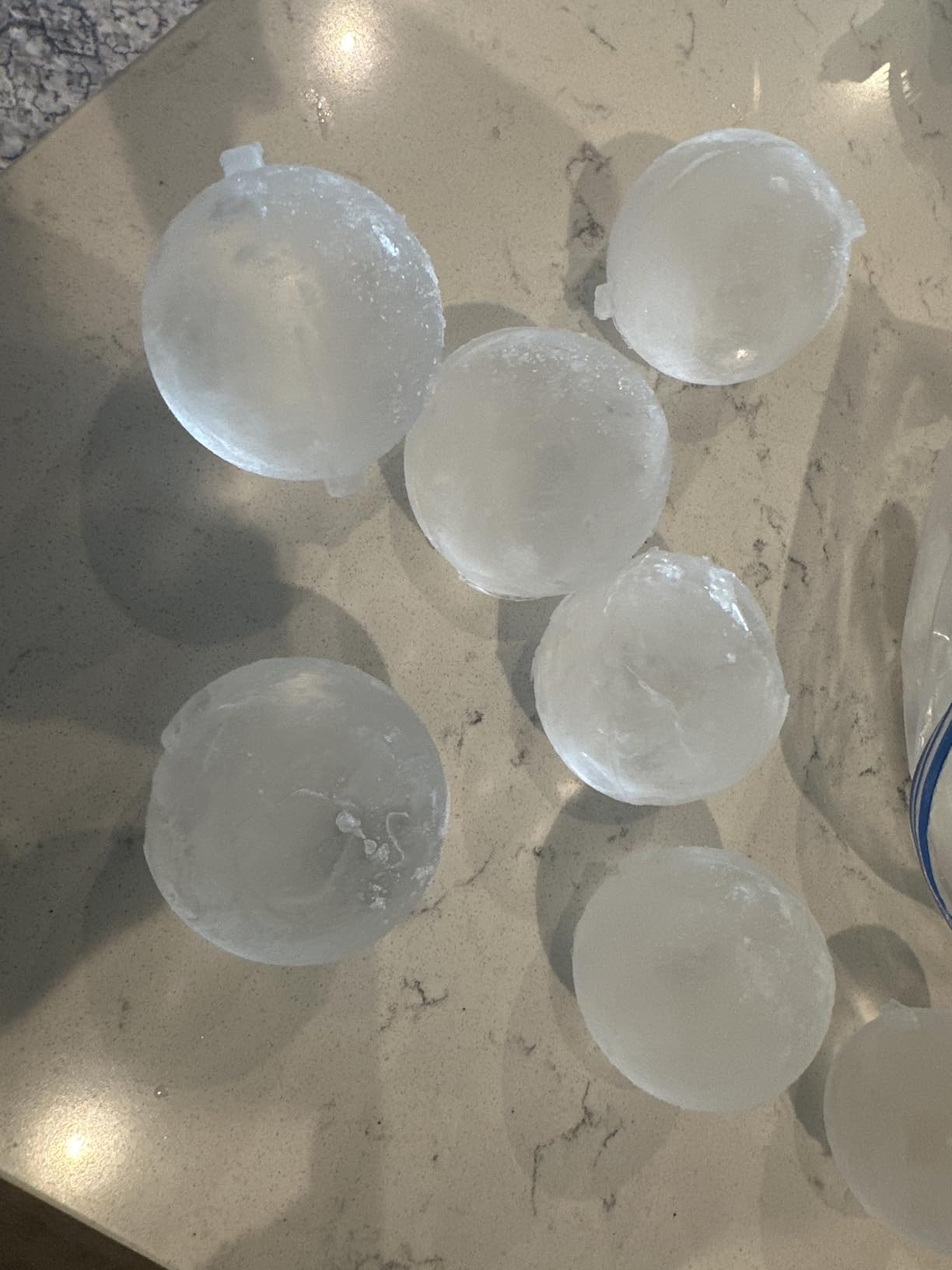 TINANA Crystal Clear Ice Ball Maker, 4 Cavity Large Clear Ice Balls Form, 2.5” Round Ice Sphere Trays for Whiskey, Cocktail, Brandy, Bourbon customer photo 1