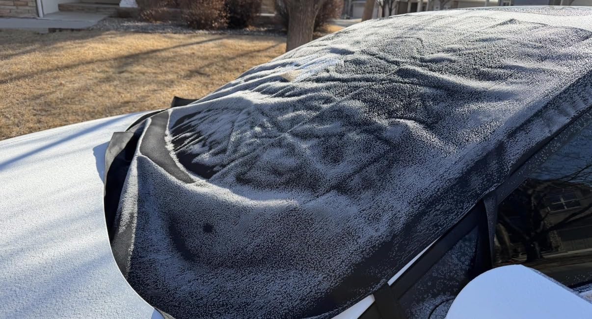 Cat® Windshield Snow Cover, Toughest Car Frost Protector for Ice & Sleet, Weatherproof for Winter, Includes Anti-Theft Straps, Freeze Protector for Auto Car Truck Van SUV, Wide Size 78