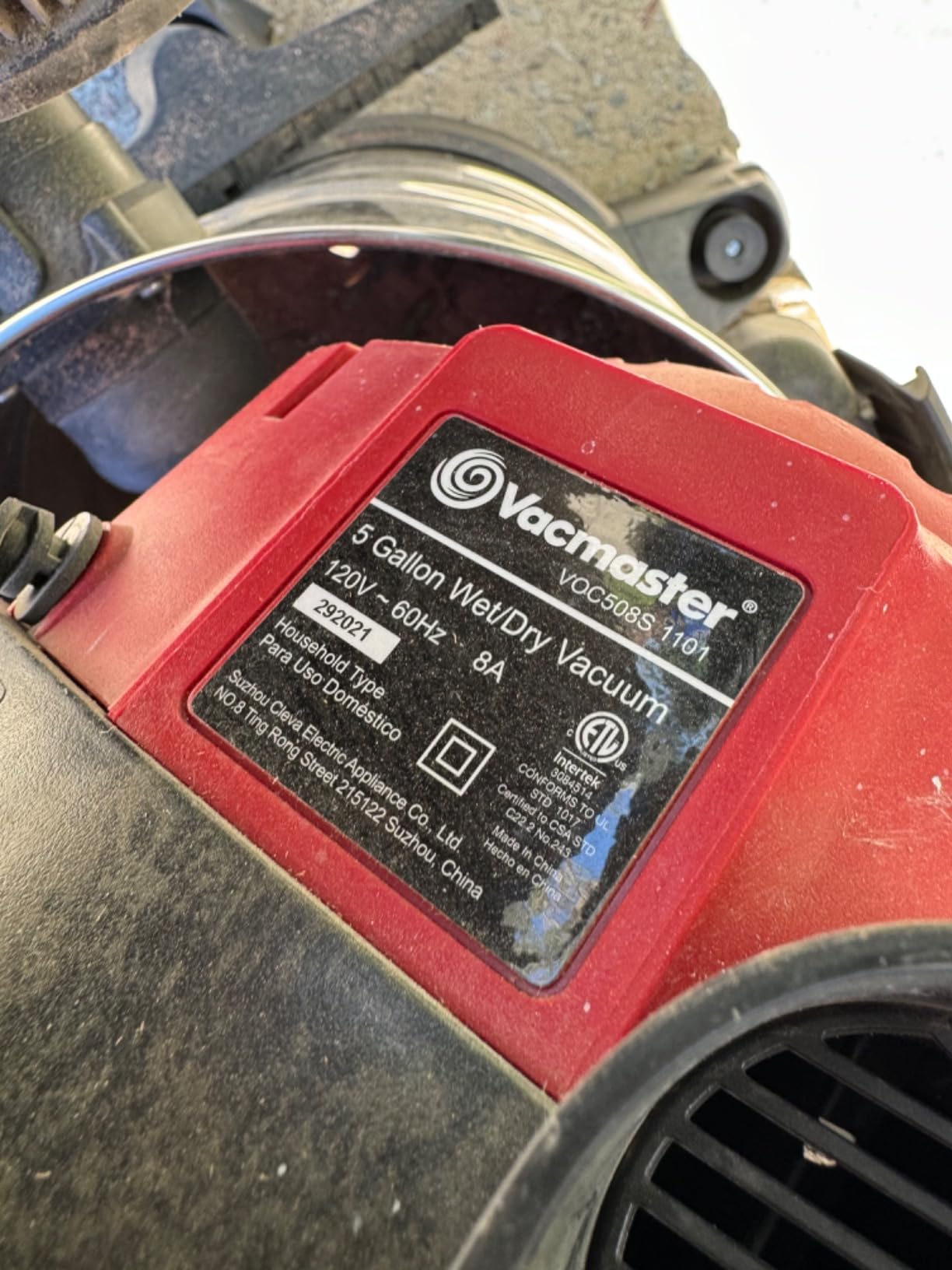 Vacmaster VOC508S 1101 5-Gal 4 Peak HP Stainless Steel Wet/Dry Vac Red customer photo 1
