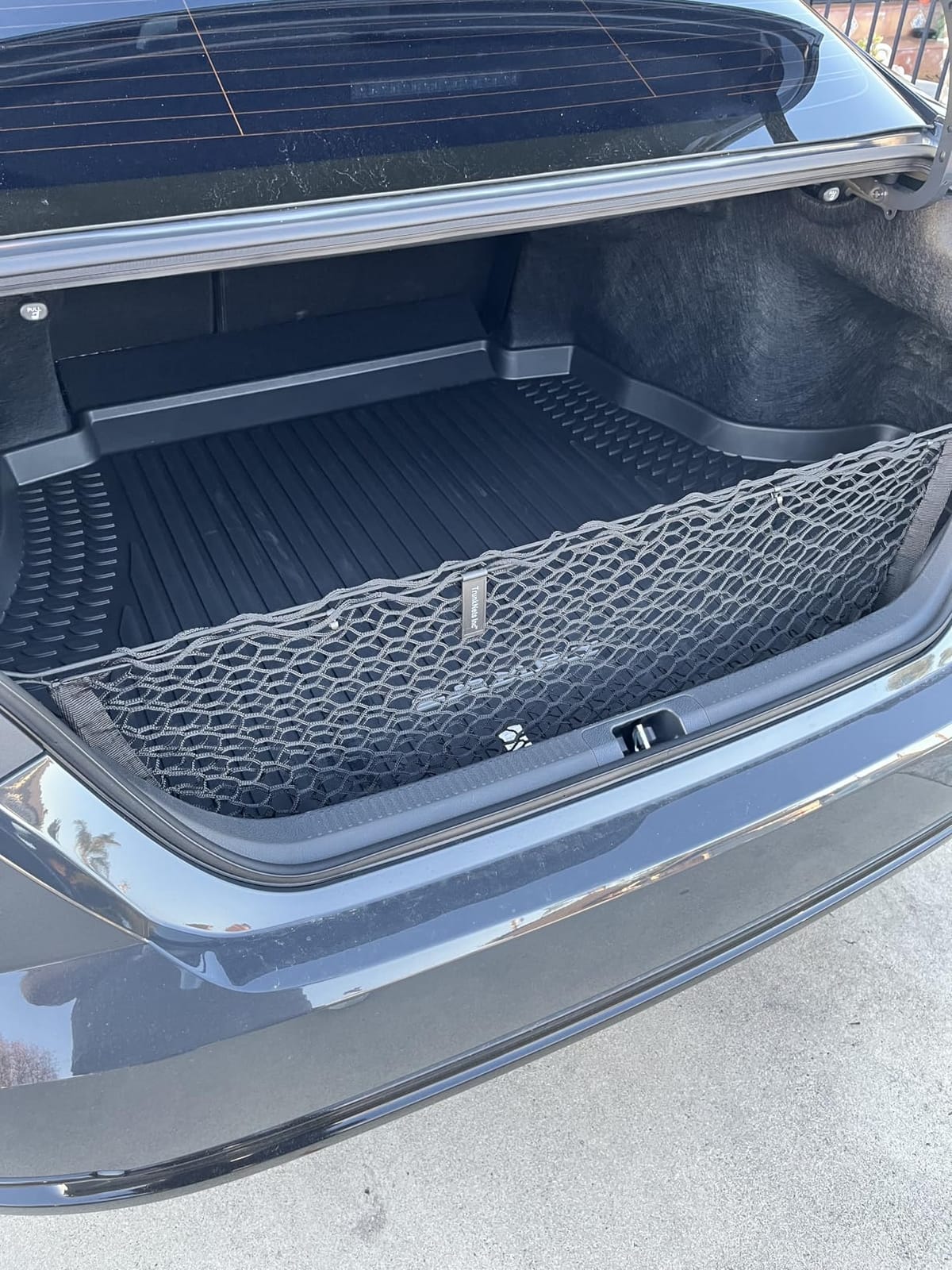 Trunk Envelope Style Mesh Cargo Net for Toyota Camry 2018-2025, 2026- Car Accessories - Premium Trunk Organizer and Storage - Cargo Net for Sedan - Vehicle Carrier Organizer for Toyota Camry customer photo 1