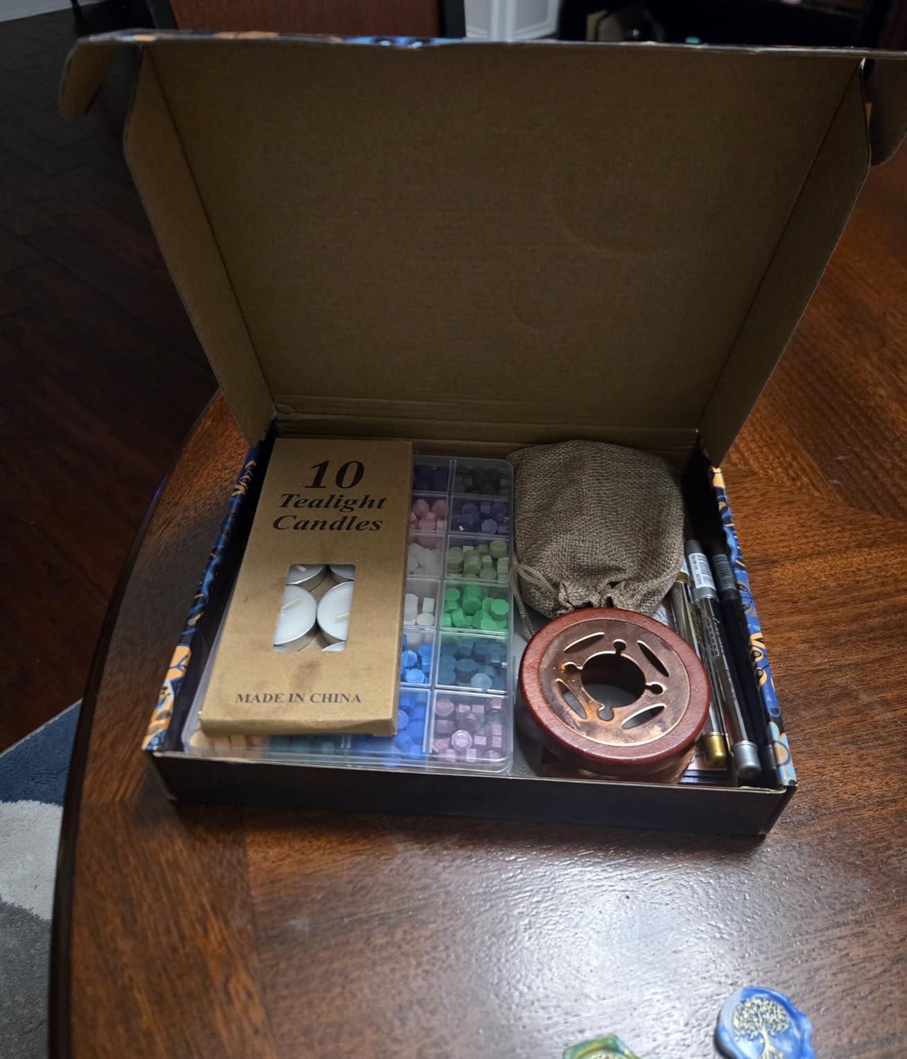 Wax Seal Stamp Kit - 24 Colors, 624 Pcs Stamp Beads, Sealing Wax Warmer, Metallic Pen & Envelope, Gift & Decoration Set customer photo 2