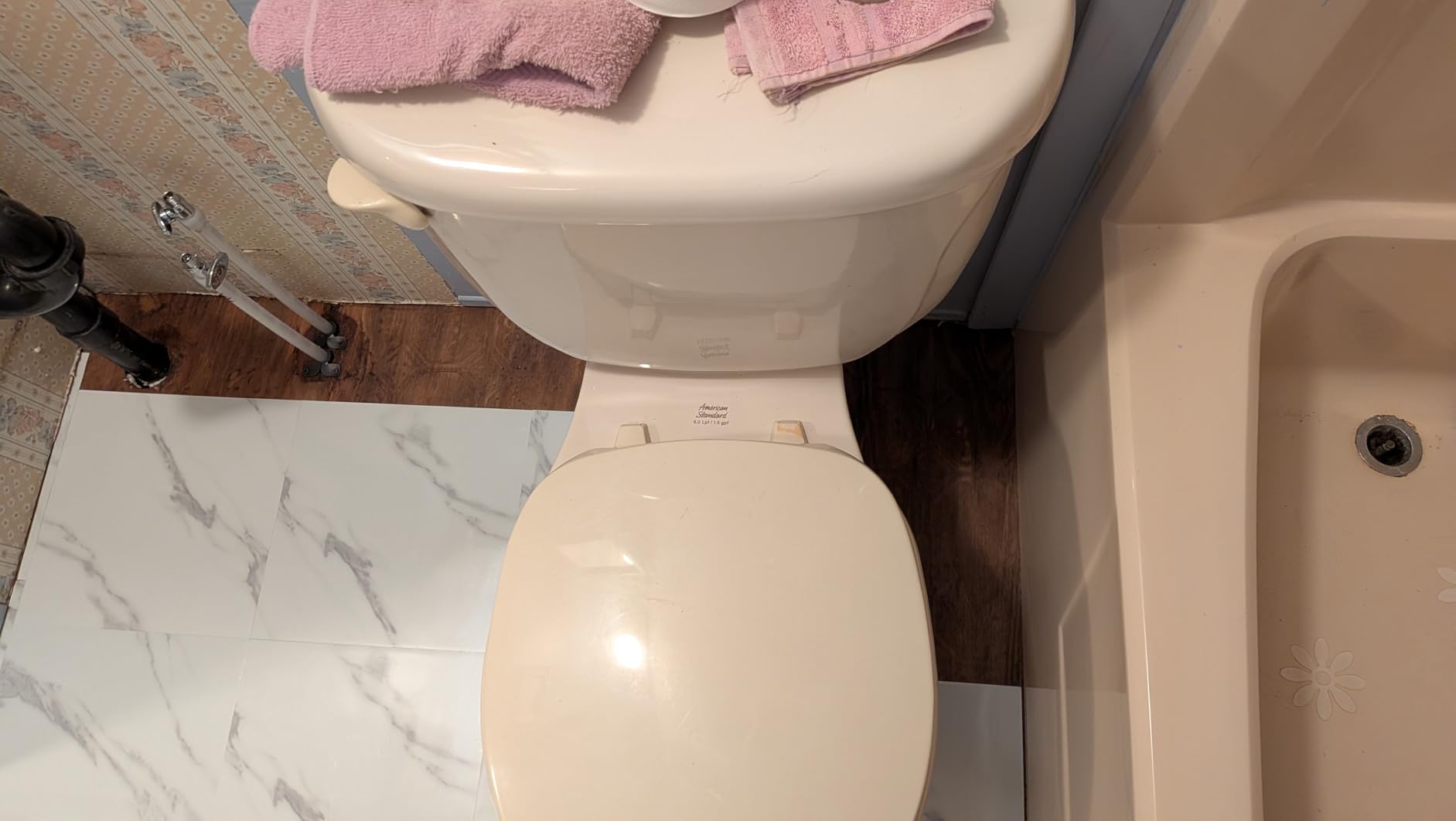WESTICK Marble Peel and Stick Floor Tile Bathroom Waterproof Vinyl Tiles customer photo 2