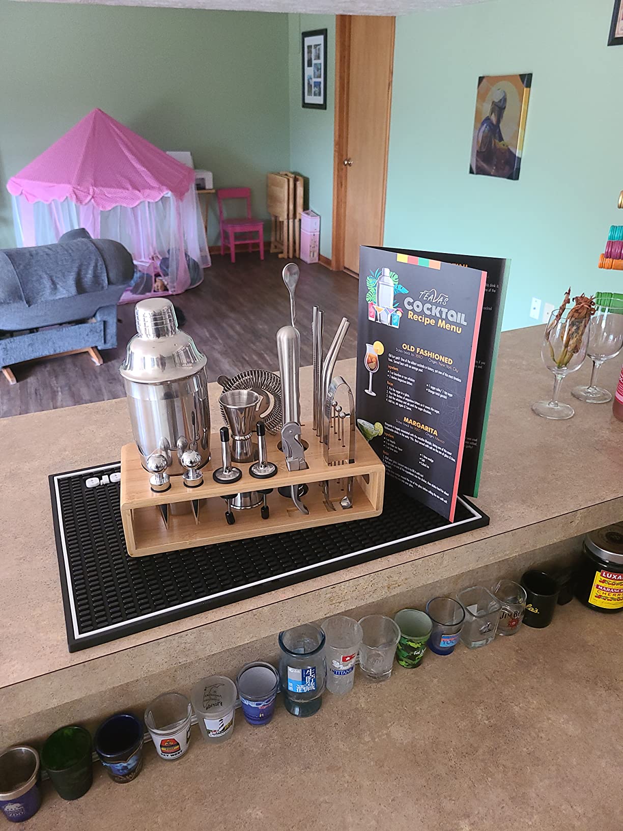 Mixology Bartender Kit with Japanese Jigger & Bamboo Stand - 25 Piece Stainless Steel Cocktail Making Set, Shaker, Strainer, Mixer, Spoon, Muddler, Barware Tools - Birthday Gifts & Anniversary customer photo 1