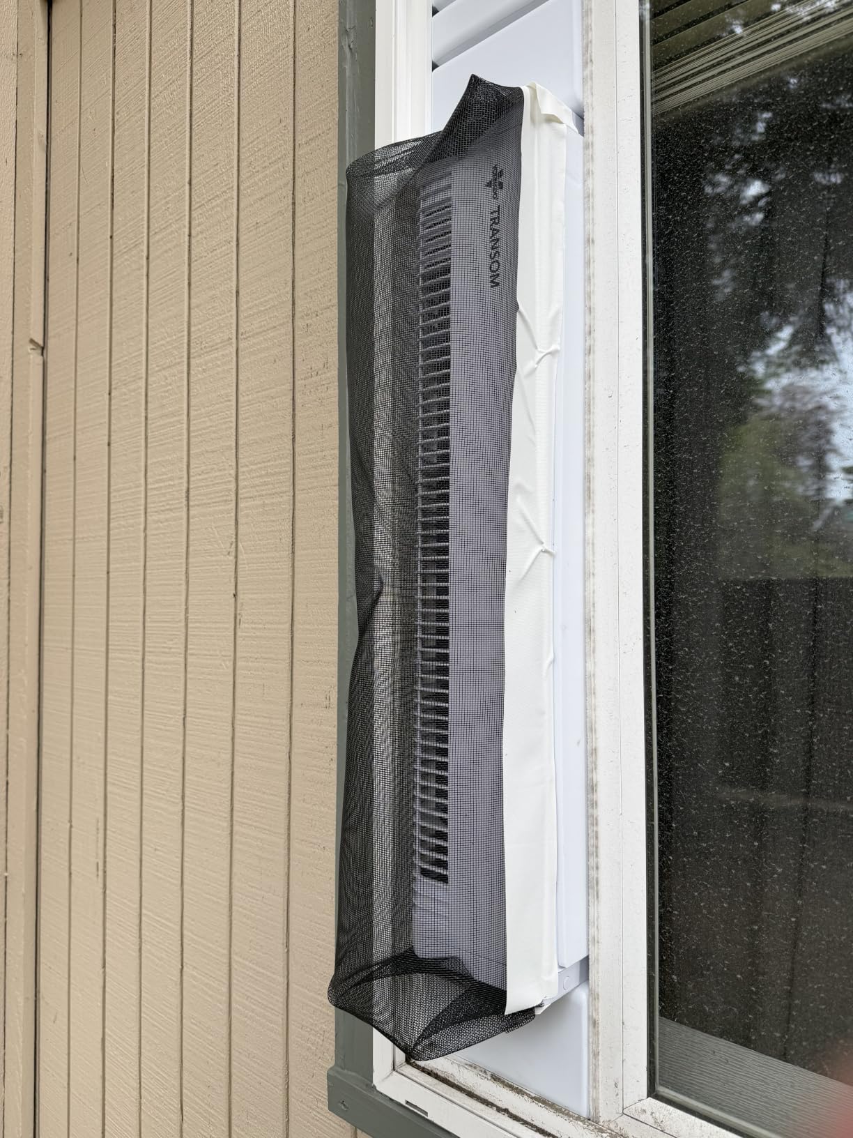 Vornado TRANSOM Window Fan with 4 Speeds, Remote Control, Reversible Exhaust Mode, Weather Resistant Case, Black, Whole Room customer photo 1