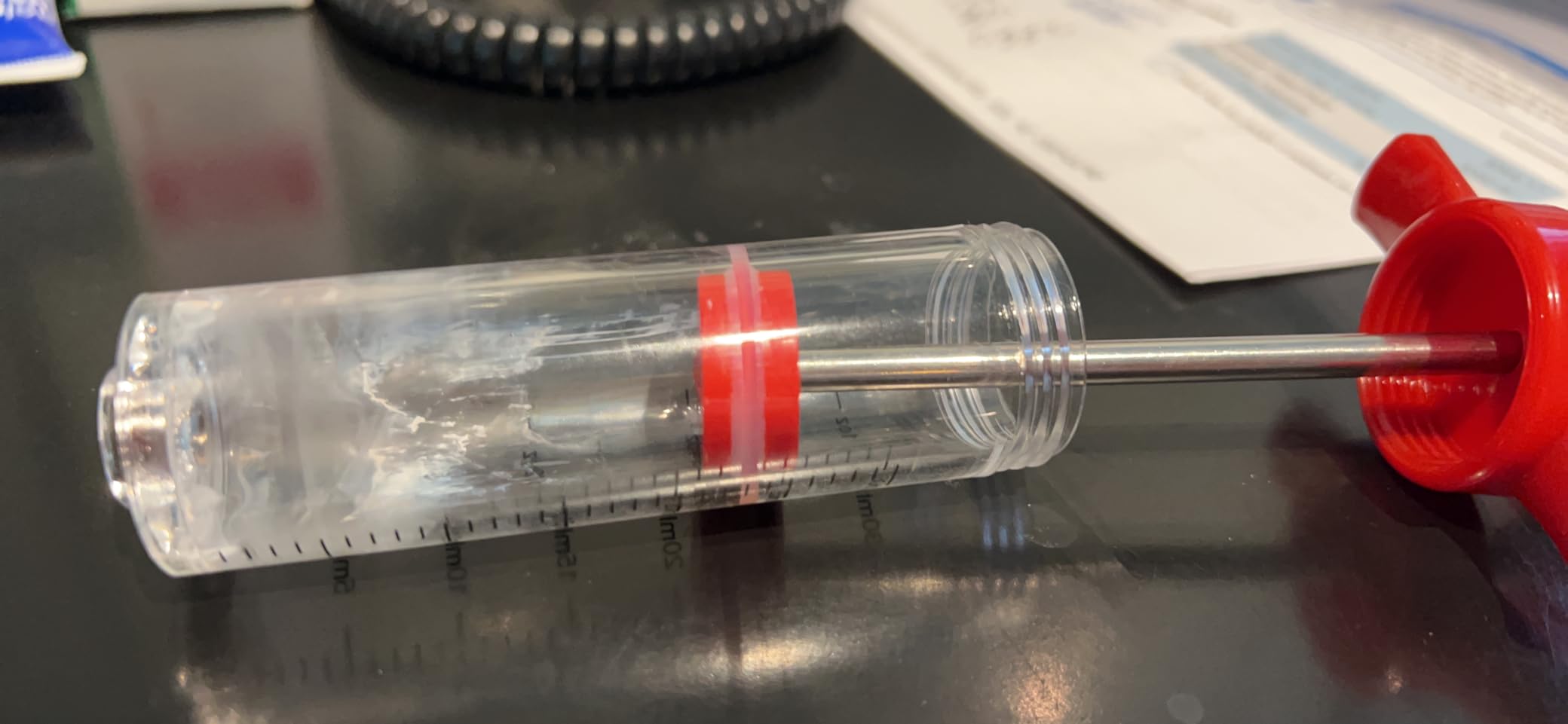 Meat Injector Syringe - 3 Marinade Injector Needles for BBQ Grill, Premium Portable Turkey Injector kit for Smoker,Marinades Injectors for Meats With 1oz Large Capacity 1 Brush Easy to Use & Clean Red customer photo 2