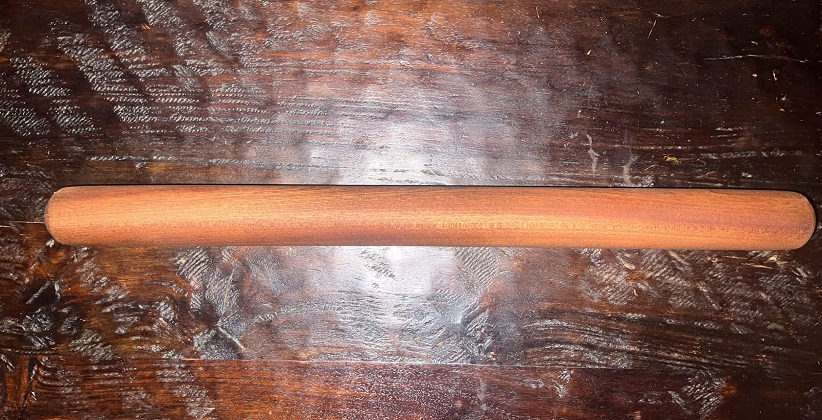 AISOSO French Rolling Pin for Baking,17.7 Inches Wooden Dough Roller,Brown customer photo 2