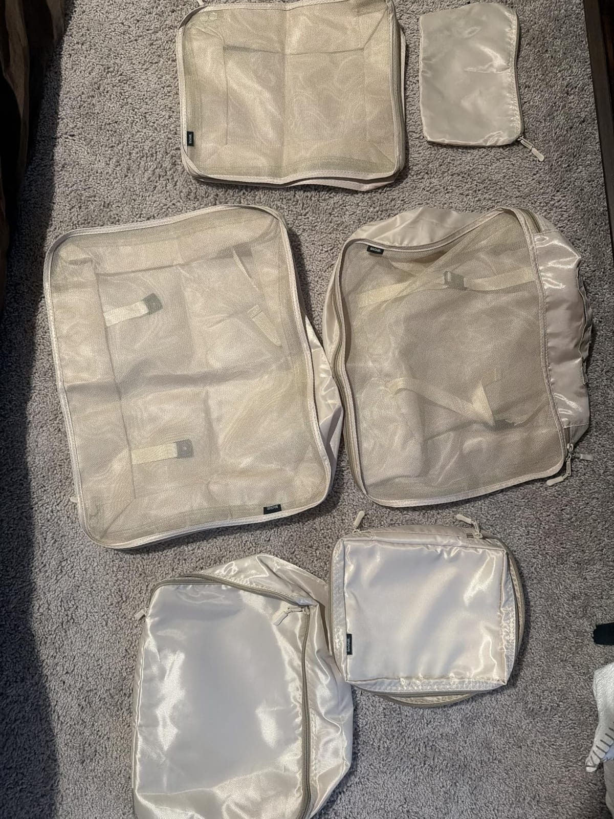 BAGAIL 8 Set Packing Cubes Luggage Packing Organizers for Travel Accessories-Cream customer photo 1