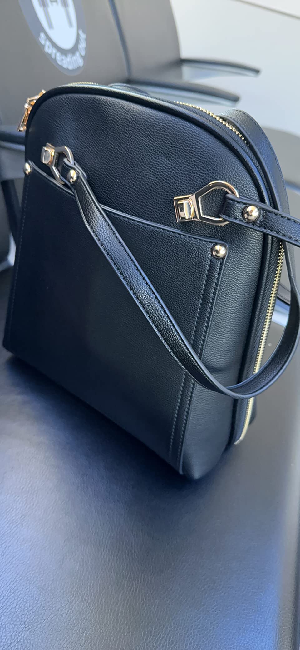 MMS Brands Miztique Daisy Convertible Backpack Purse for Women | Vegan Leather Shoulder Strap Bag or Convertible Backpack | (Black) customer photo 1