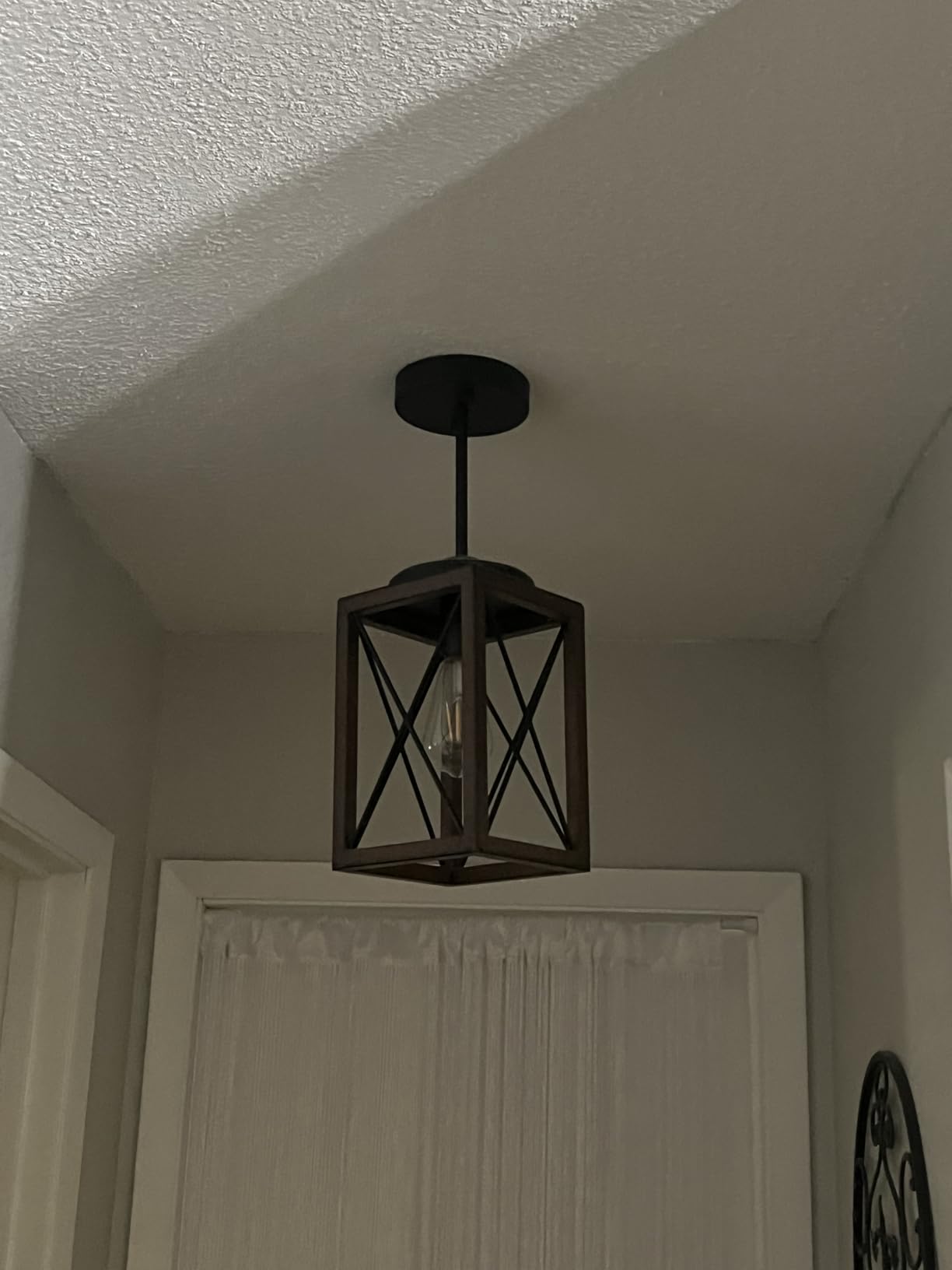 DEWENWILS Farmhouse Pendant Light 2-Pack Kitchen Island Wood Grain Bronze customer photo 1