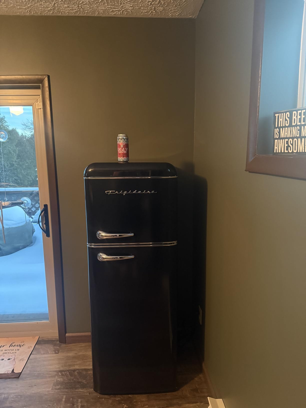 Frigidaire EFR756, 2 Door Apartment Size RETRO Refrigerator with Top Freezer, Chrome Handles, 7.5 cu ft customer photo 1