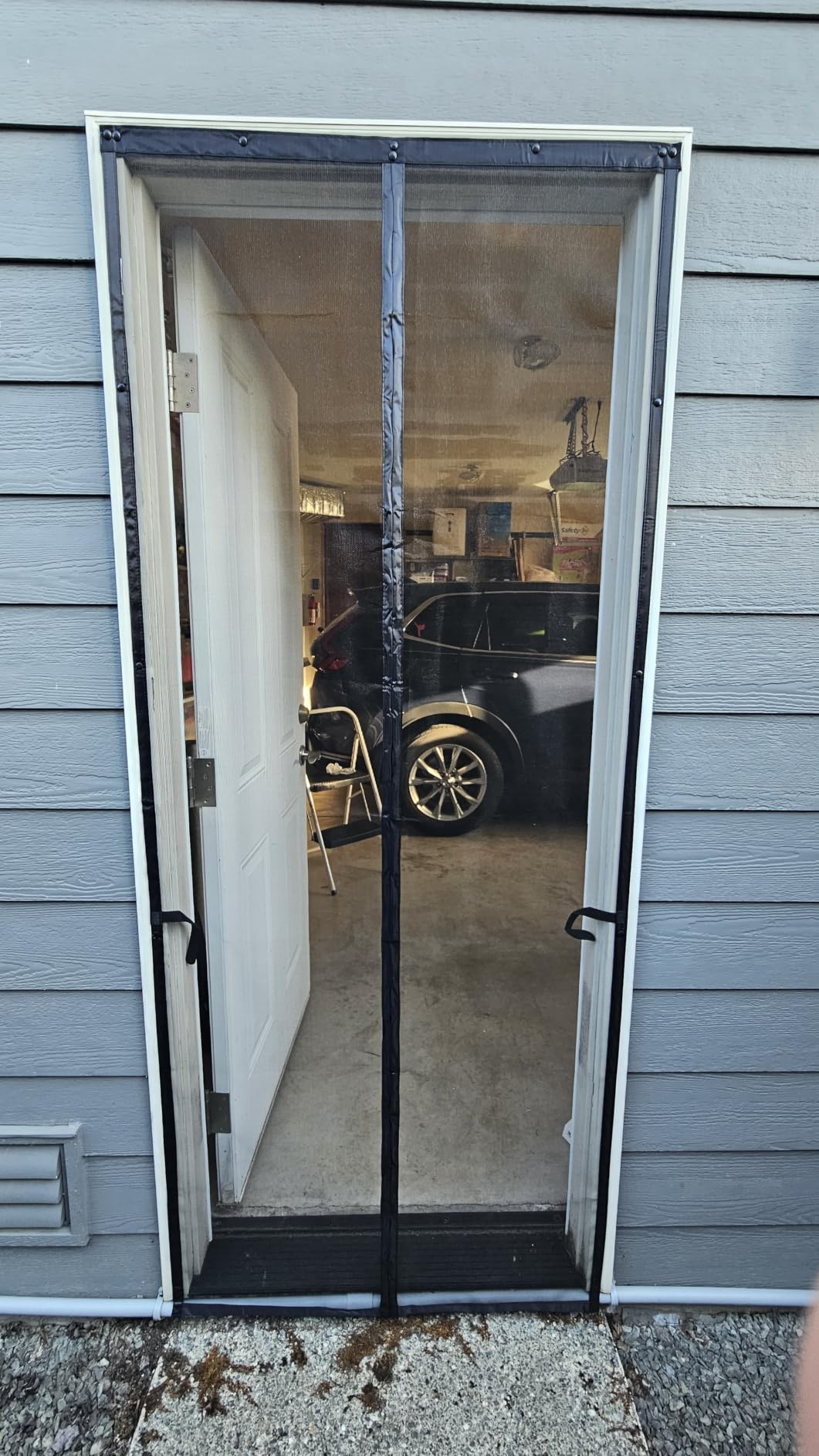FEGO Garage Door Screen 16x7FT, Magnetic Screen Door with Retractable Fiberglass Mesh and Heavy Duty Weighted Bottom, Easy Assembly&Pass, Hands Free w/ 40 Magnets for 2 Car Garage/Patio/Small Shop customer photo 1