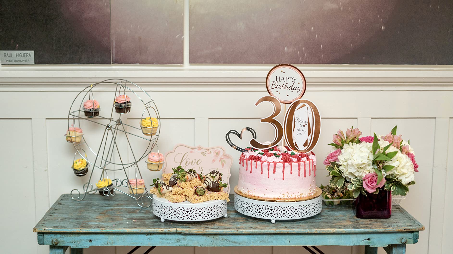 Hedume Set of 3 Cake Stand, Dessert Display Cupcake Stands, Round Metal Cake Stands, Cupcake Pastry Candy Display Plate for Wedding, Event, Birthday Party customer photo 2