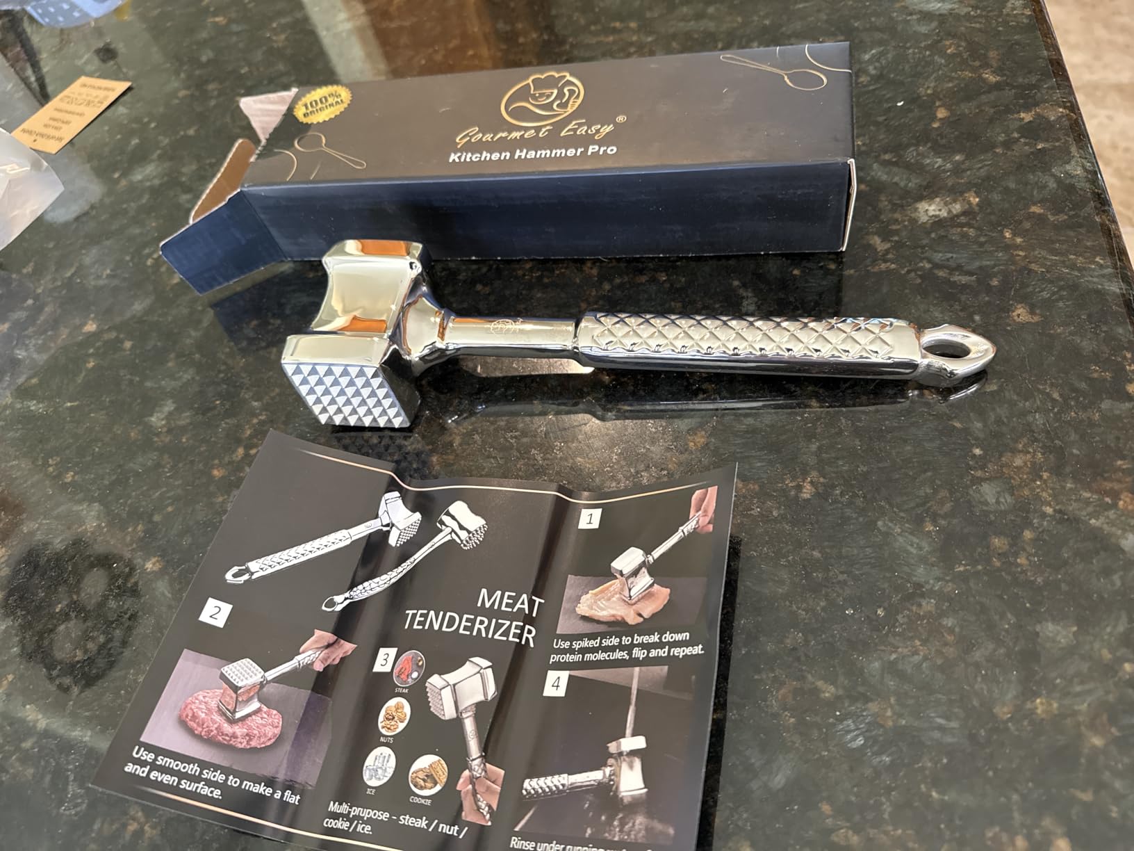 Gourmet Easy Classic Meat Tenderizer Tool, Non-Slip Grip Lifetime Replace customer photo 1