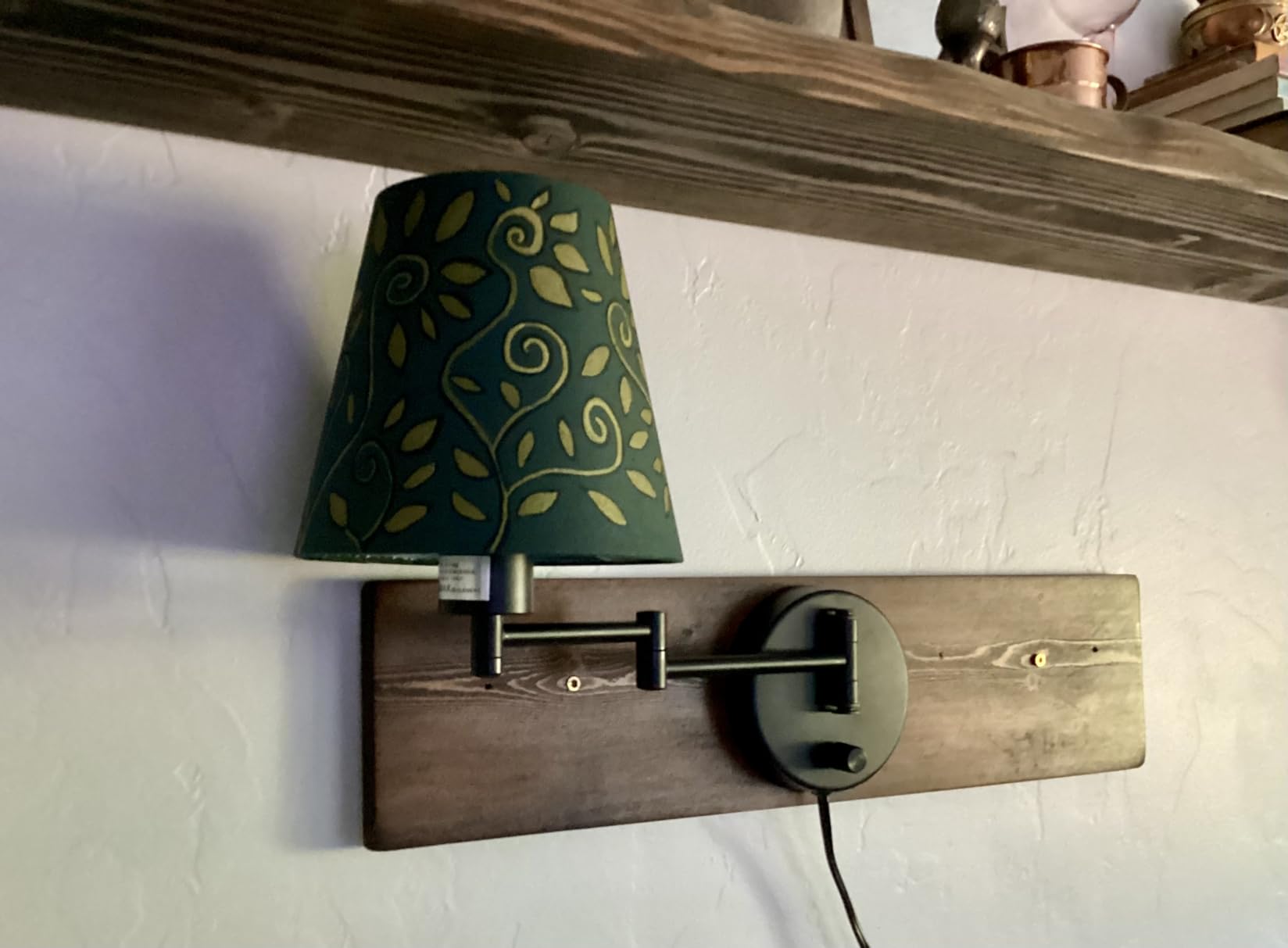 VONLUCE Wall Lamp, Plug in & Swing Arm Wall Sconce, Nickel Finish customer photo 1