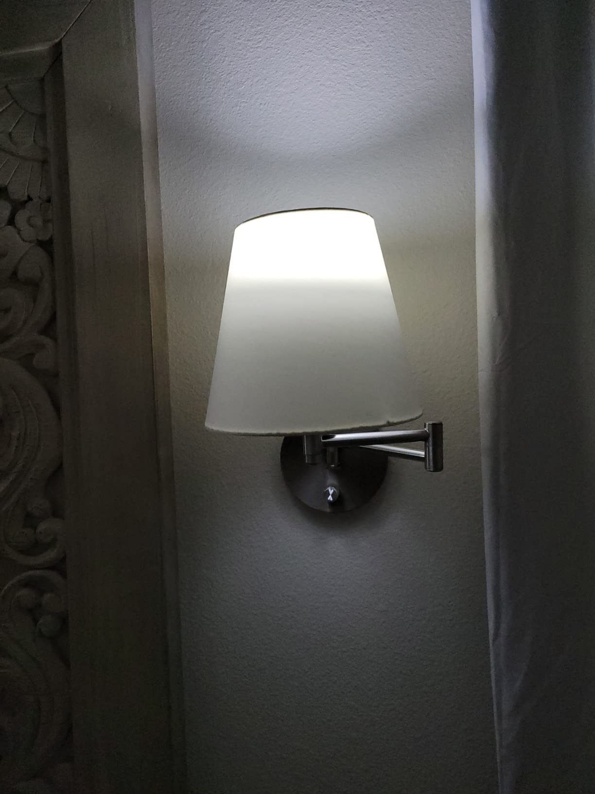 VONLUCE Wall Lamp, Plug in & Swing Arm Wall Sconce, Nickel Finish customer photo 2