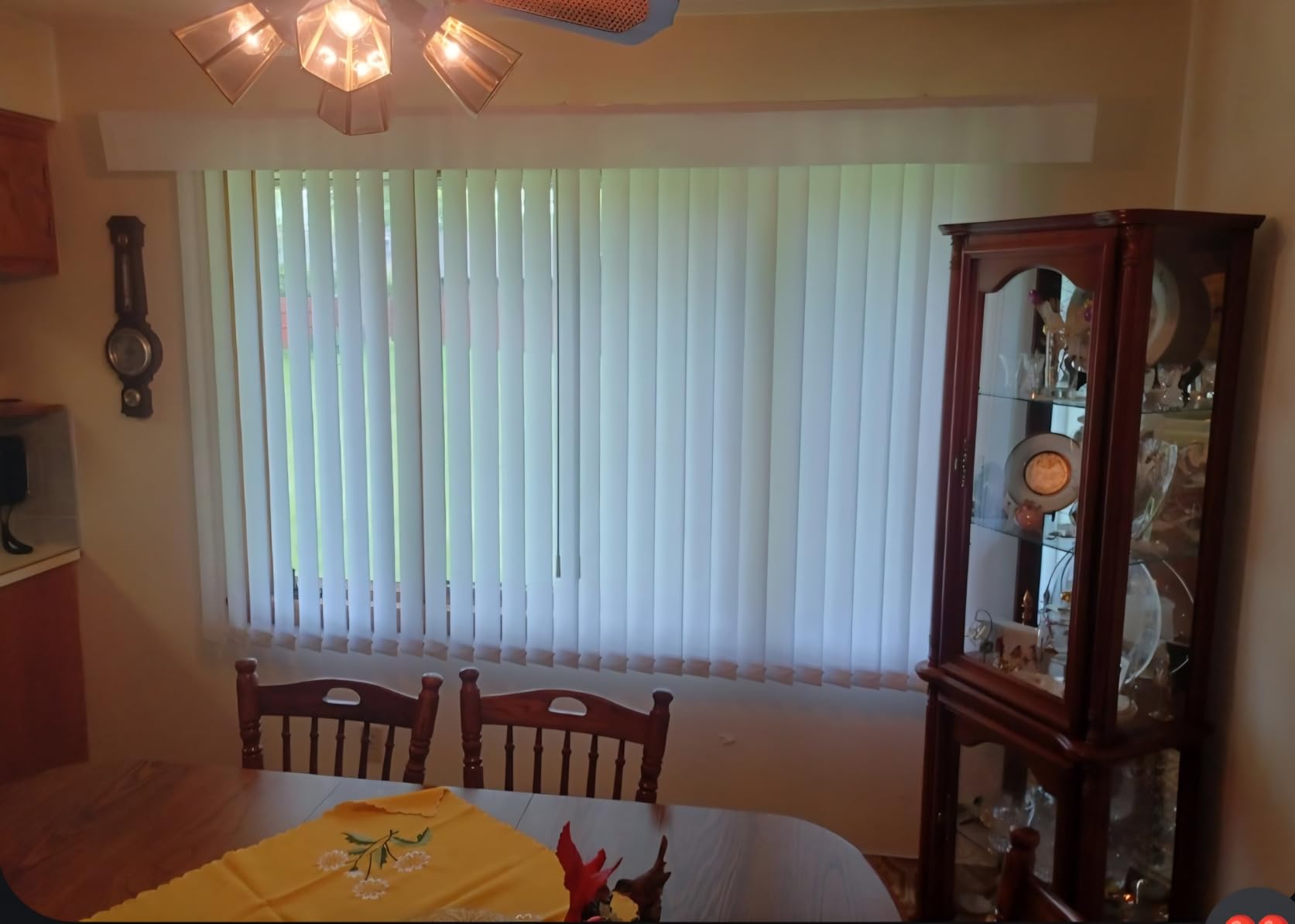 Cordless Vertical Window Blinds, White Blackout Fabric, Energy Saving UV Protection Noice Reduce for Sliding Glass Doors, Patio Doors customer photo 1