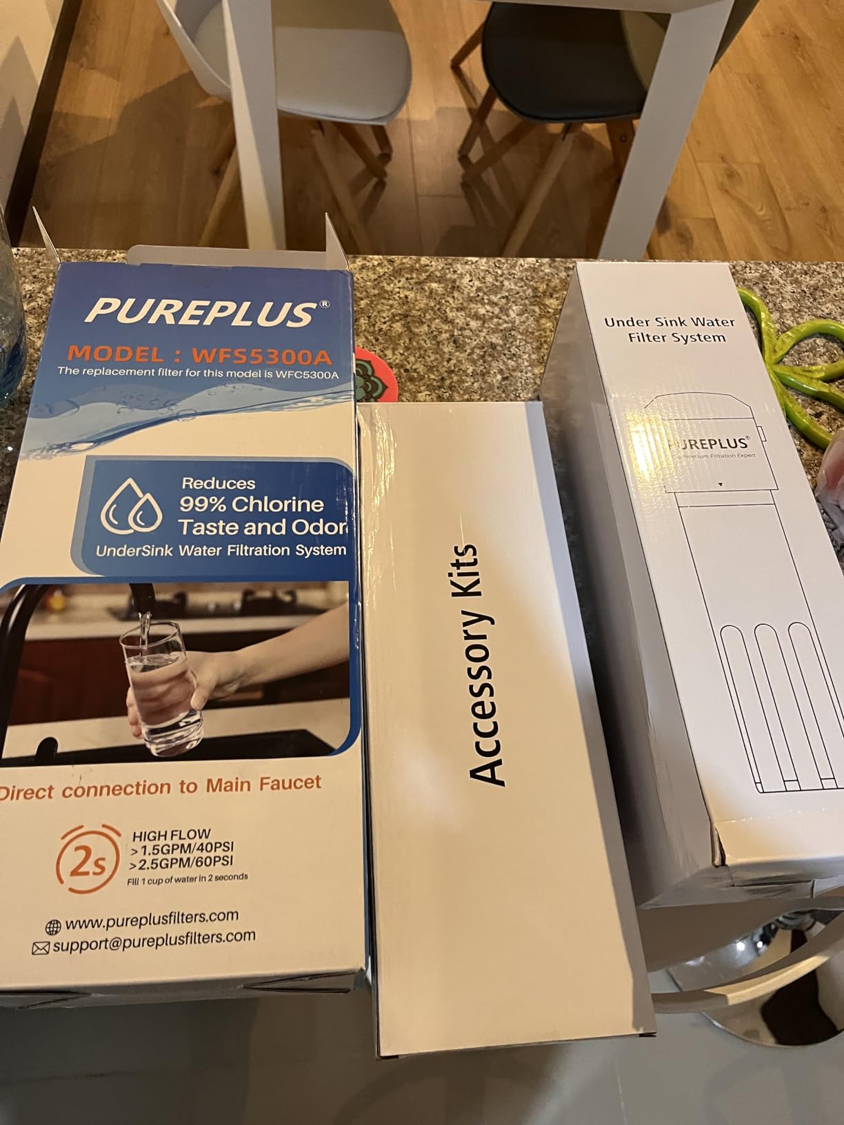 PUREPLUS Under Sink Water Filter System, 22000 Gallons, 99.99% Chlorine Reduction, NSF/ANSI 42 Certified, Removes Heavy Metals, Chlorine, Direct Connect Under Counter Water Filtration System customer photo 2