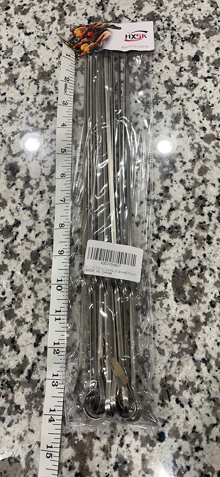 Metal Skewer for Grilling,Kabob Skewer,Flat BBQ Barbecue Skewer,Grilling Skewers Set,Reusable BBQ (14