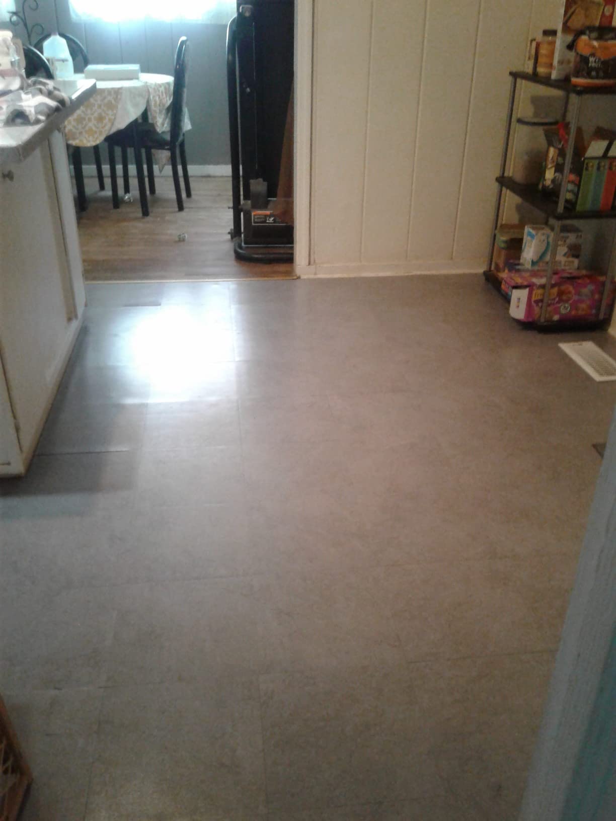 Livelynine 32-Pack Cement Slate Peel and Stick Floor Tile Waterproof Vinyl Flooring Sticky Floor Tiles for Bathroom Kitchen Gray Self Adhesive Laminate Linoleum12X12inch customer photo 1